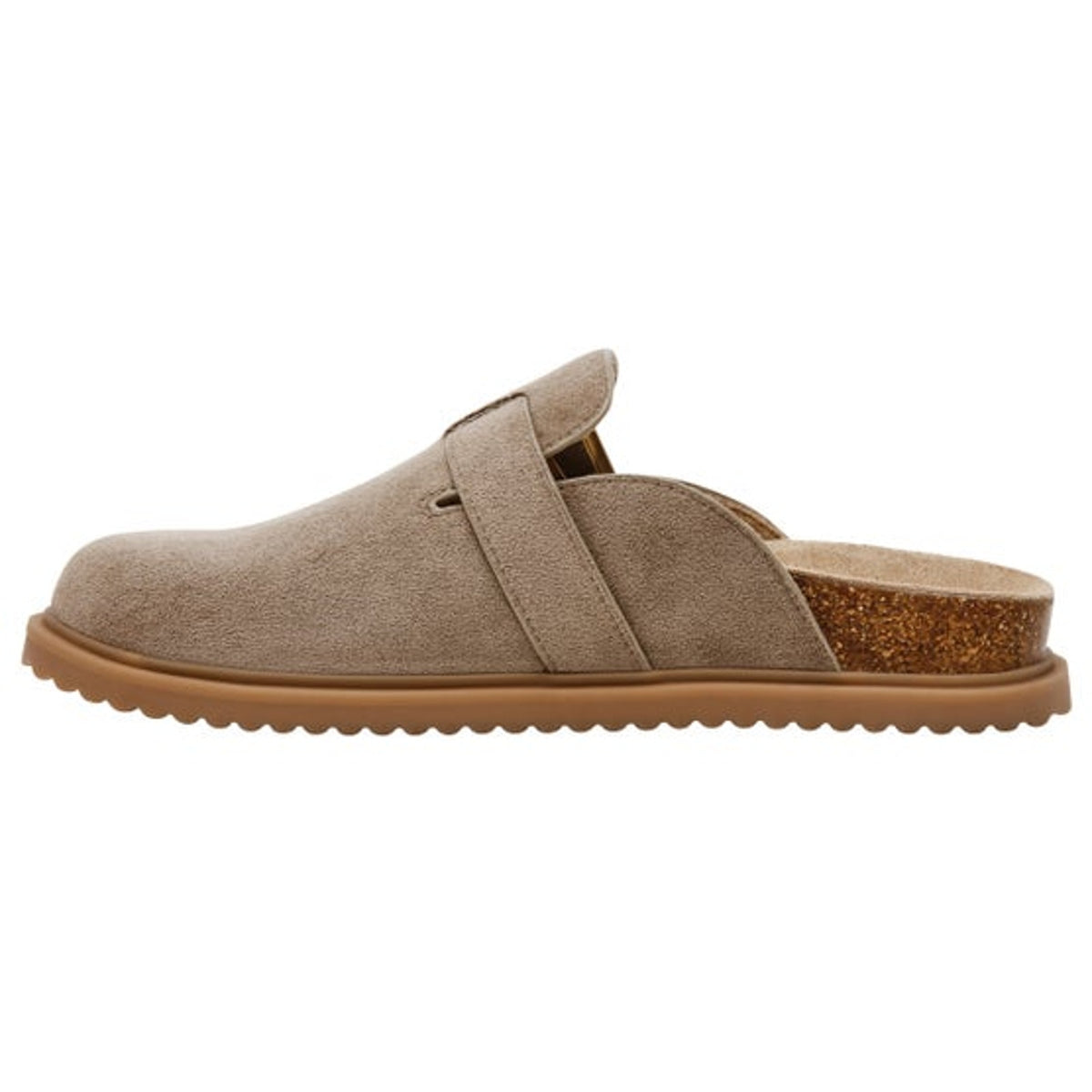 DV Dolce Vita Women's Comfortable Slip On Buckle Mules Faux Suede Beige Size 7