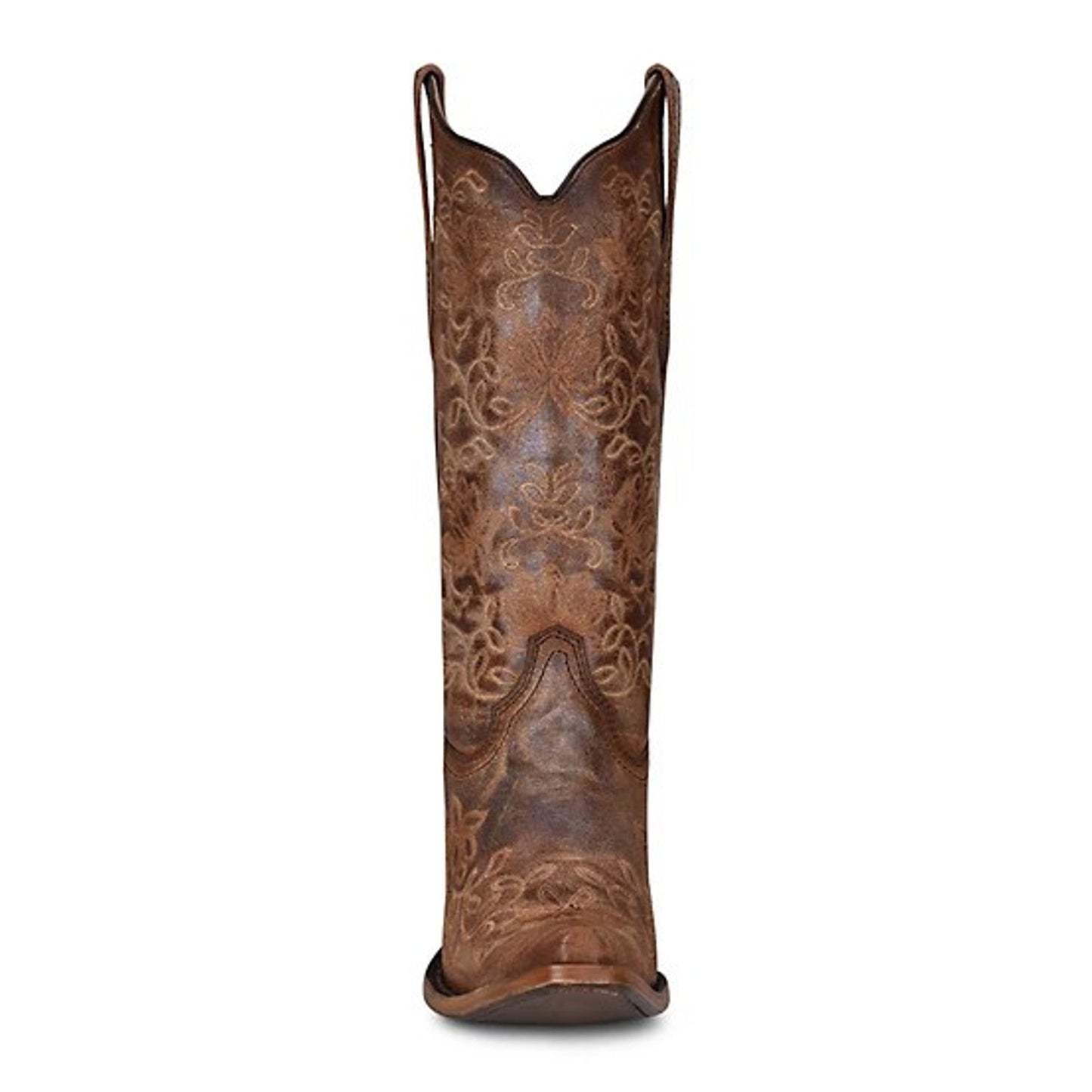 Circle G Women's Embroidered Snip Toe Cowhide Western Boots, Brown Size 11