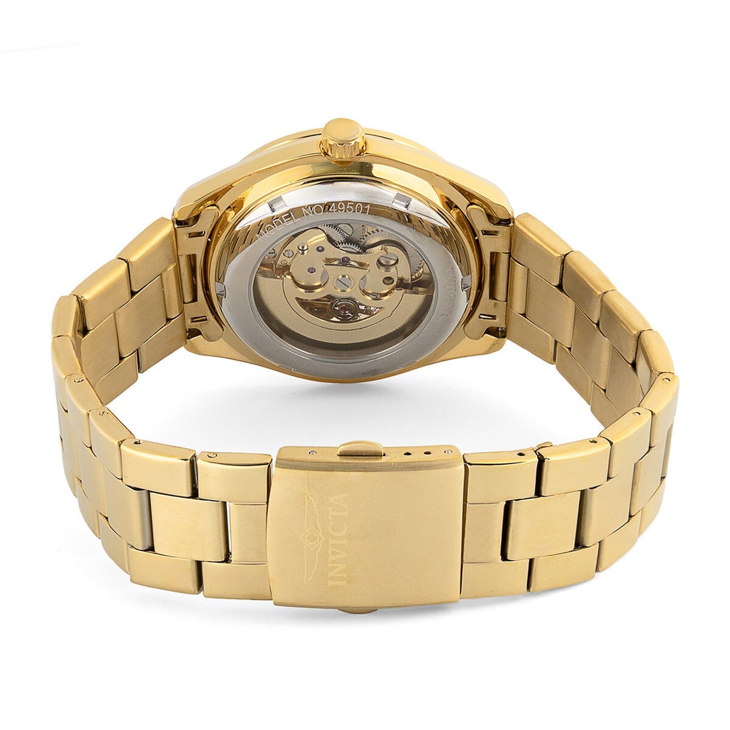 Invicta Objet D Art Automatic Men's Watch w/ Skeleton Dial - 43mm, Gold Invicta