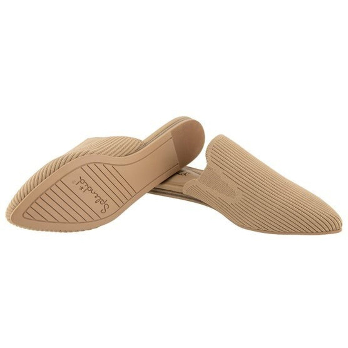 Splendid Womens Mule Brown Slip On Casual Stretch Knit Padded Footbed Size 9
