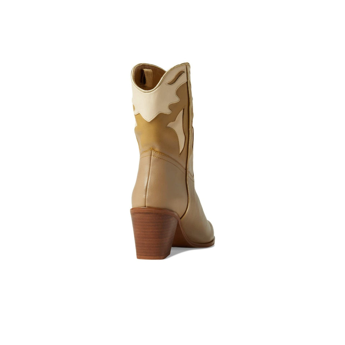 42 GOLD Women's Boots snipped toe Leather Bartlett Camel Block Heels 8.5 M