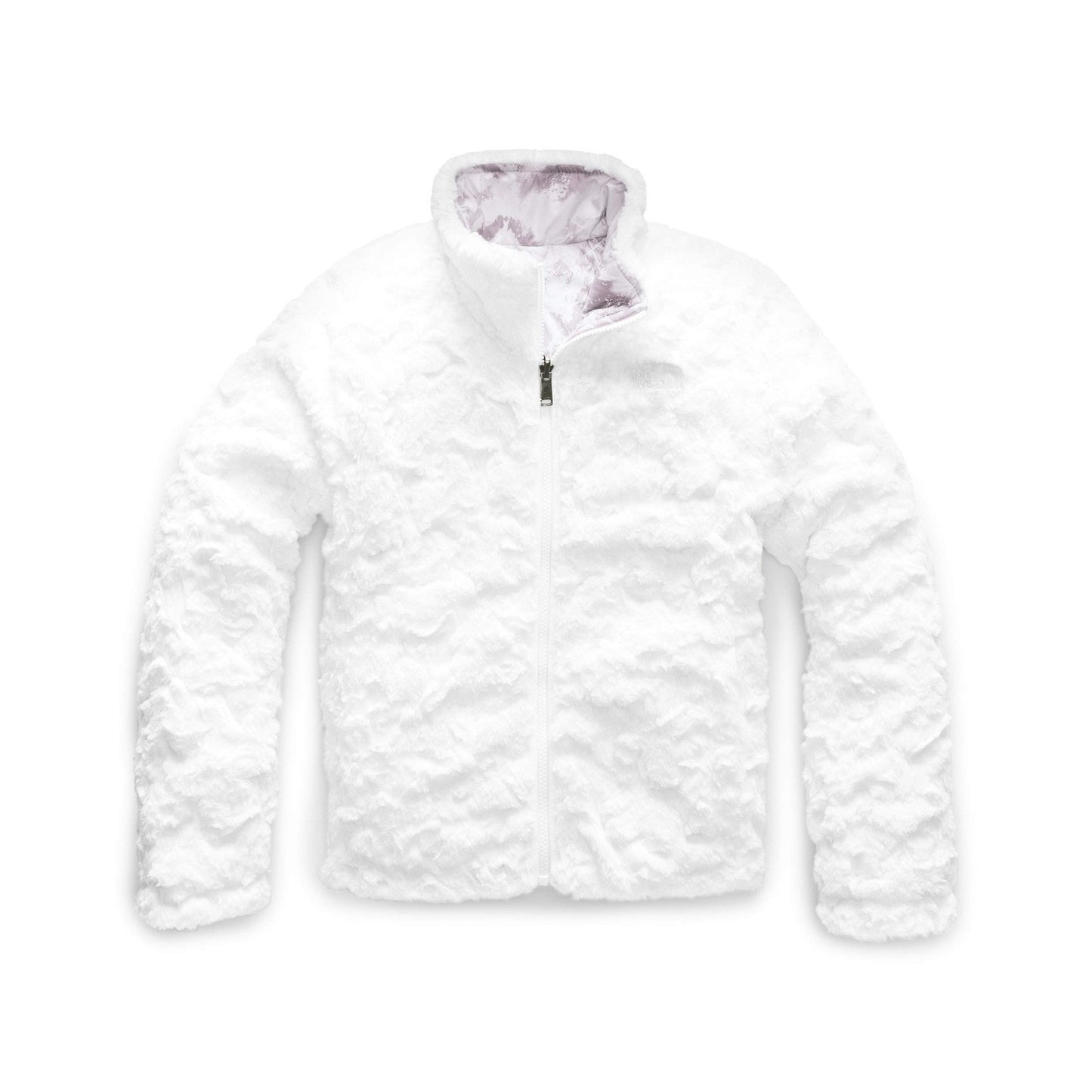 THE NORTH FACE Girl's Reversible Mossbud Swirl Jacket, Ashen Purple Medium 10/12