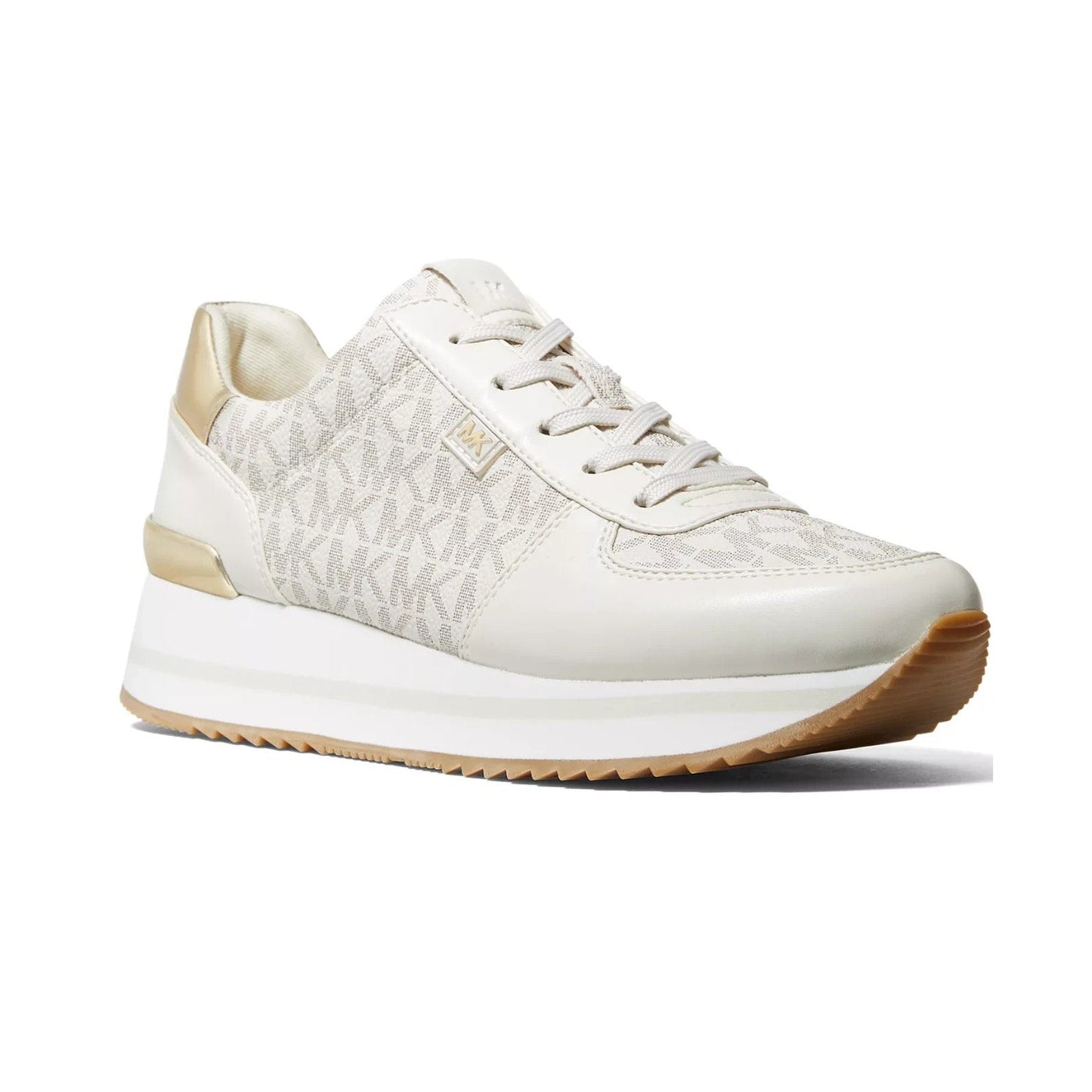 Michael Kors Women's Monique Knit Running Trainer Sneakers Cream Size 9 M Michael Kors