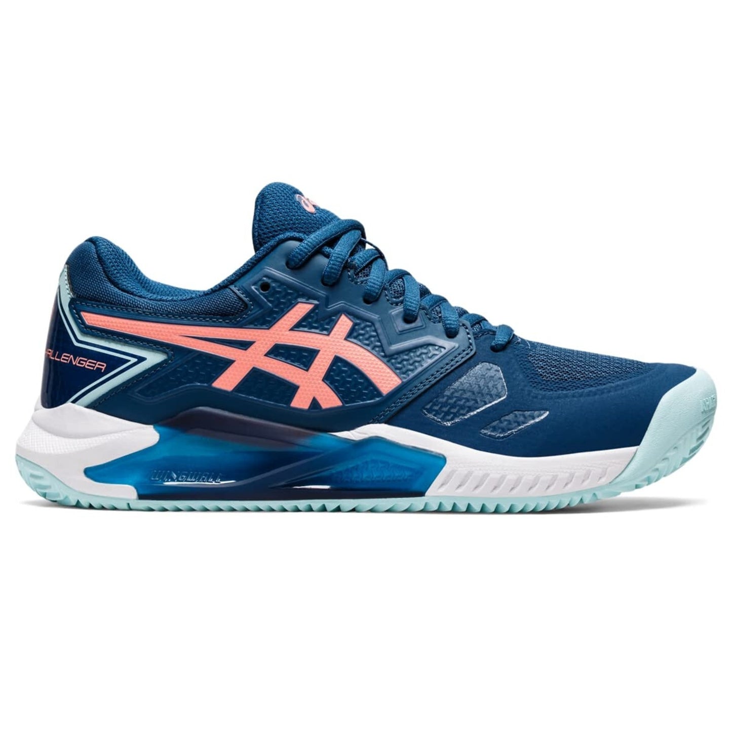 Asics GEL-CHALLENGER 13 Clay Women Tennis Shoes LIGHT INDIGO/GUAVA Size US 9.5 B