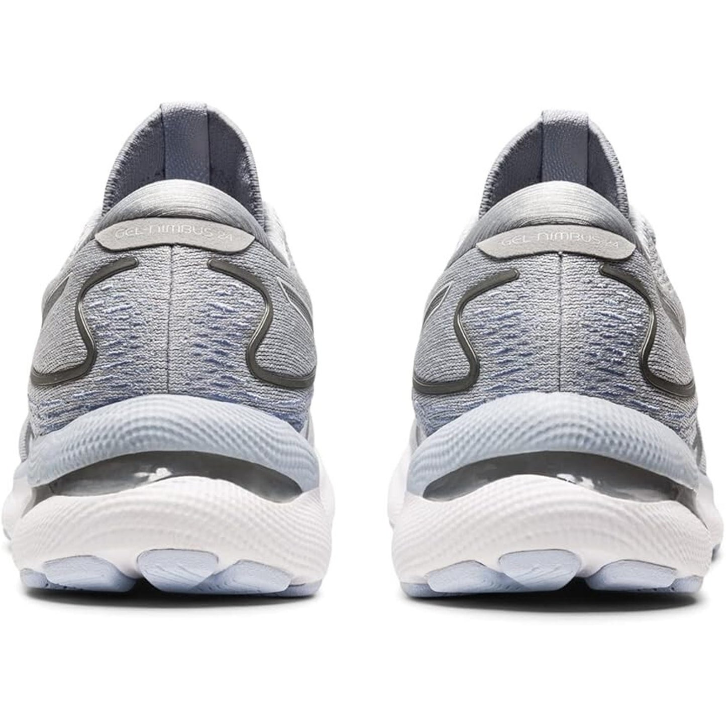 ASICS Woman Gel-Nimbus 24 Running Shoes Piedmont Grey/White size 6 Wide