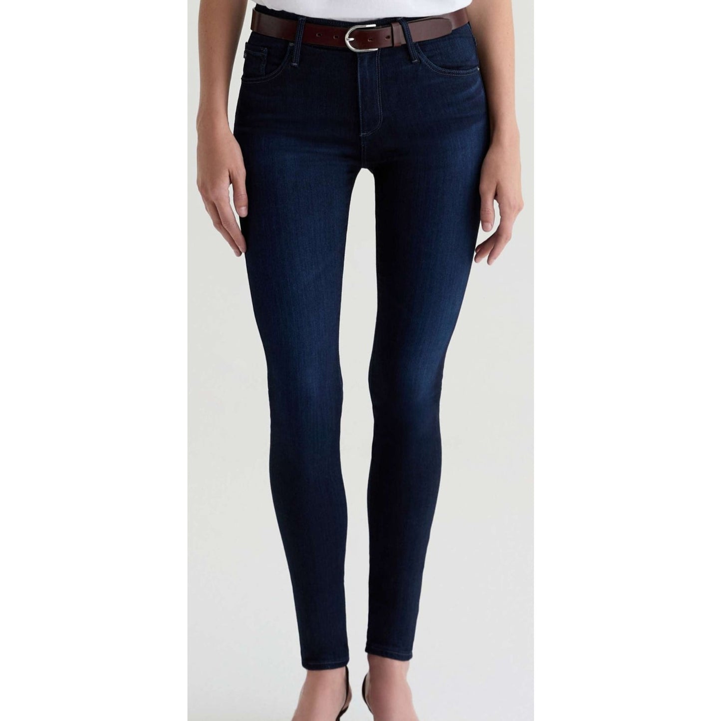 AG Adriano Goldschmied The Farrah High Rise Skinny Jeans Size 26/30 Castle Rock