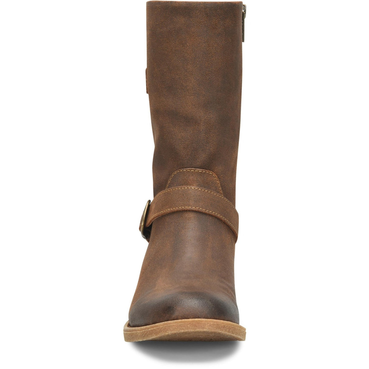 NEW BORN Delano Mid Calf Distressed Suede Women's Boot Rugged Brown 6.5