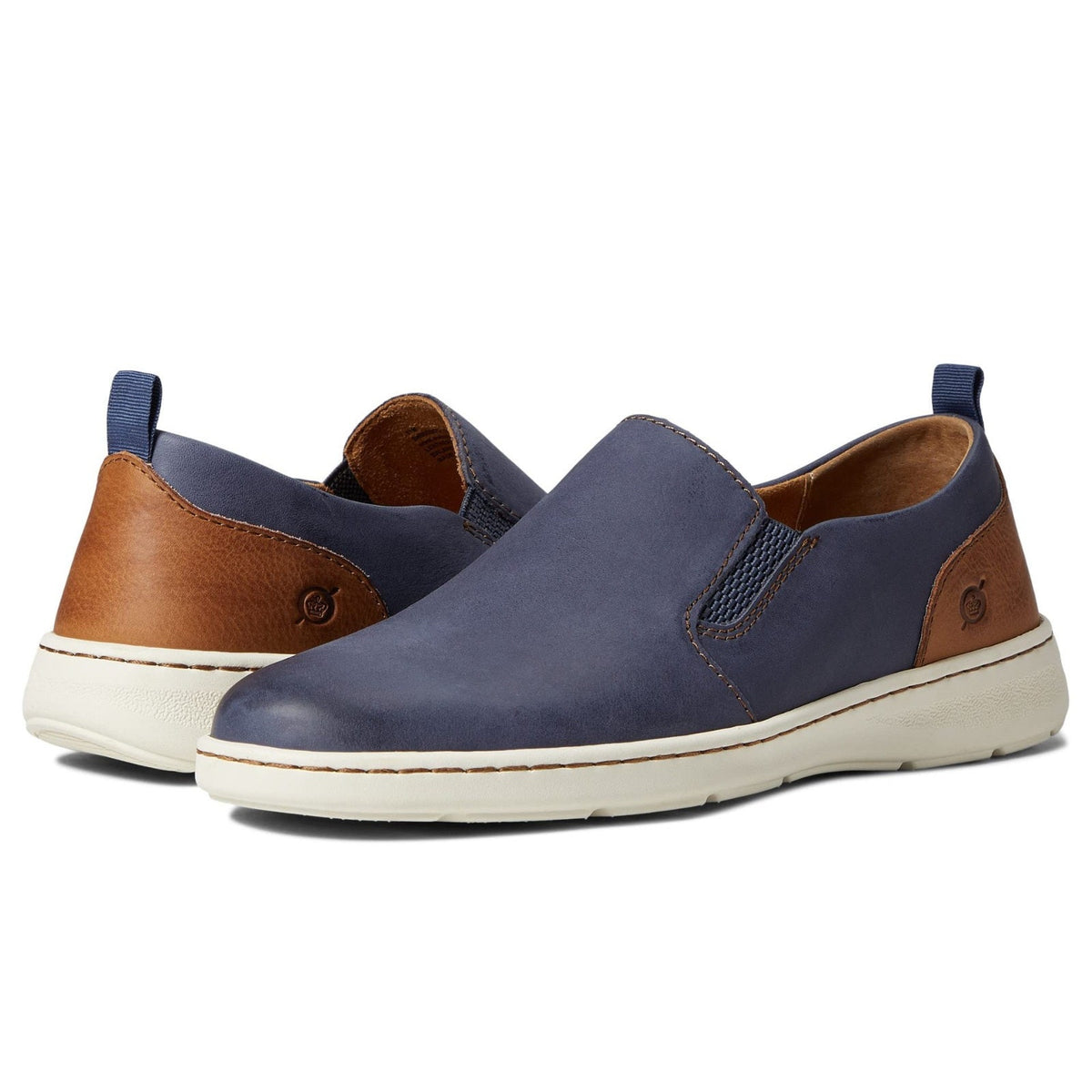 Born Morgan Men's Shoes Slip On Sneakers Navy Leather 8 M
