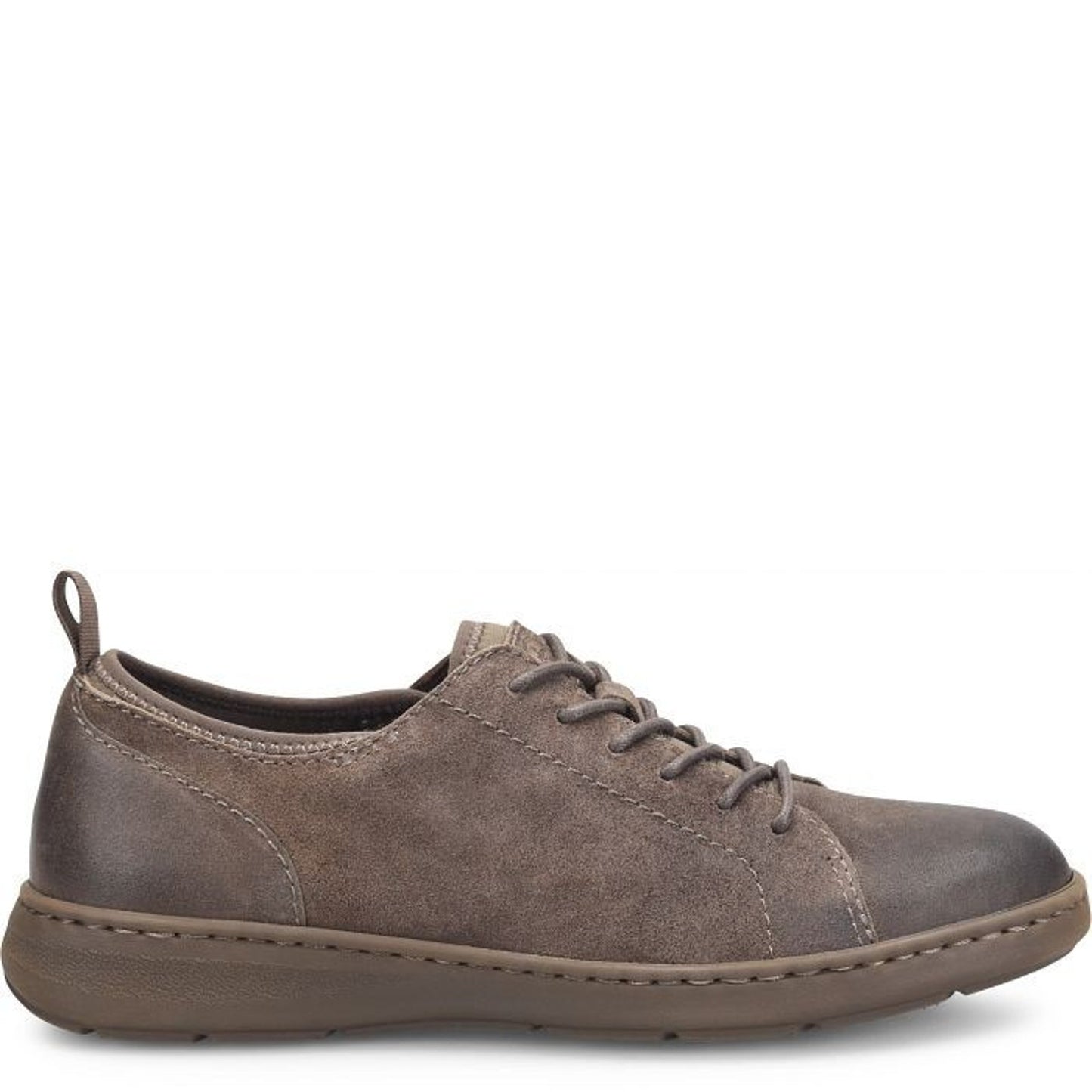 Born Miles Mens Size 9 M Distressed Leather Taupe Mud Distressed Casual Shoes