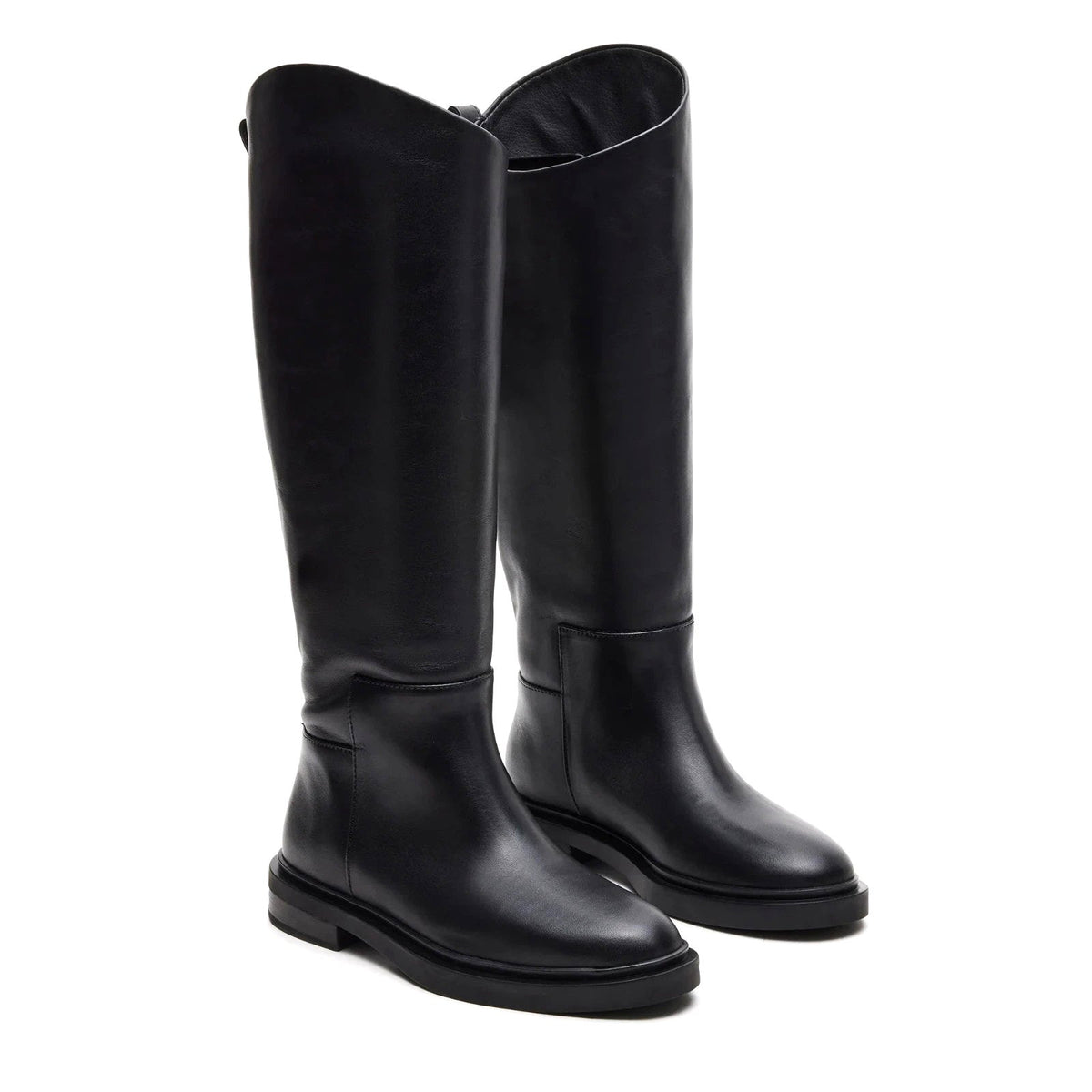 Steve Madden Women's Gaige Knee High Boot, Black Leather, 8.5 M