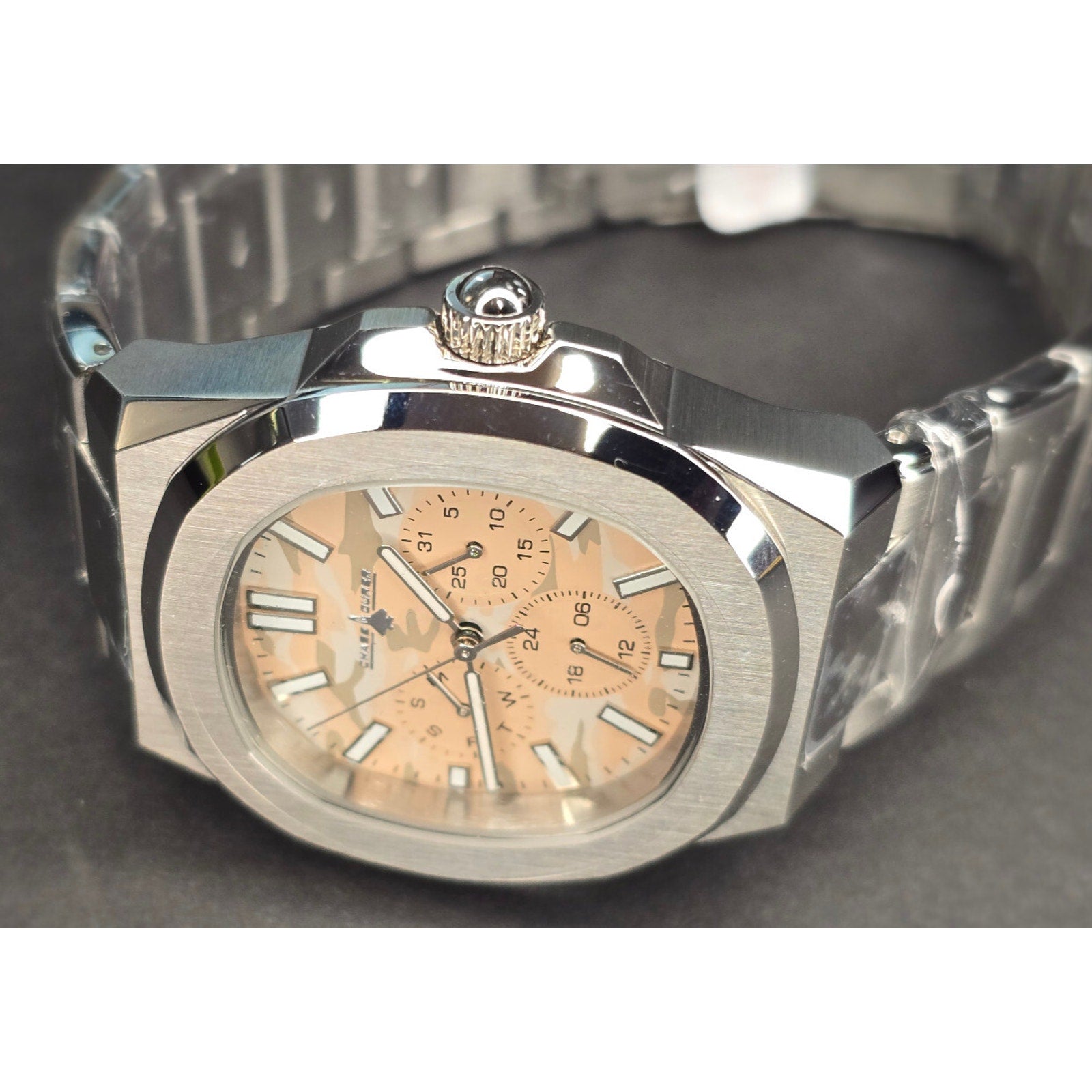 Chase Durer 41 mm Steel Tone Chronograph Mens Watch Stainless steel CHASE-DURER