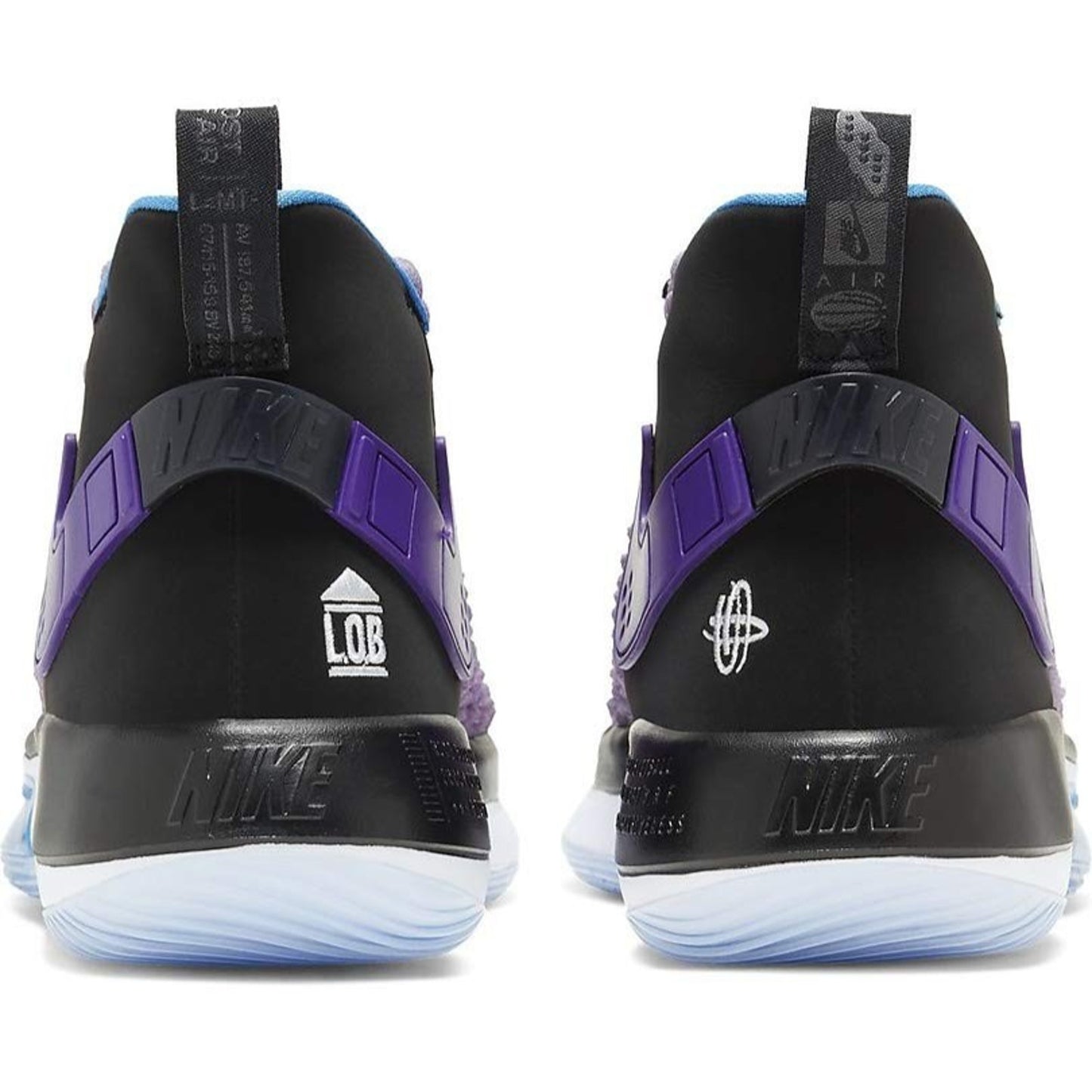Nike Mens AlphaDunk Huarache - Fab Five Basketball Shoes Purple 7.5 M