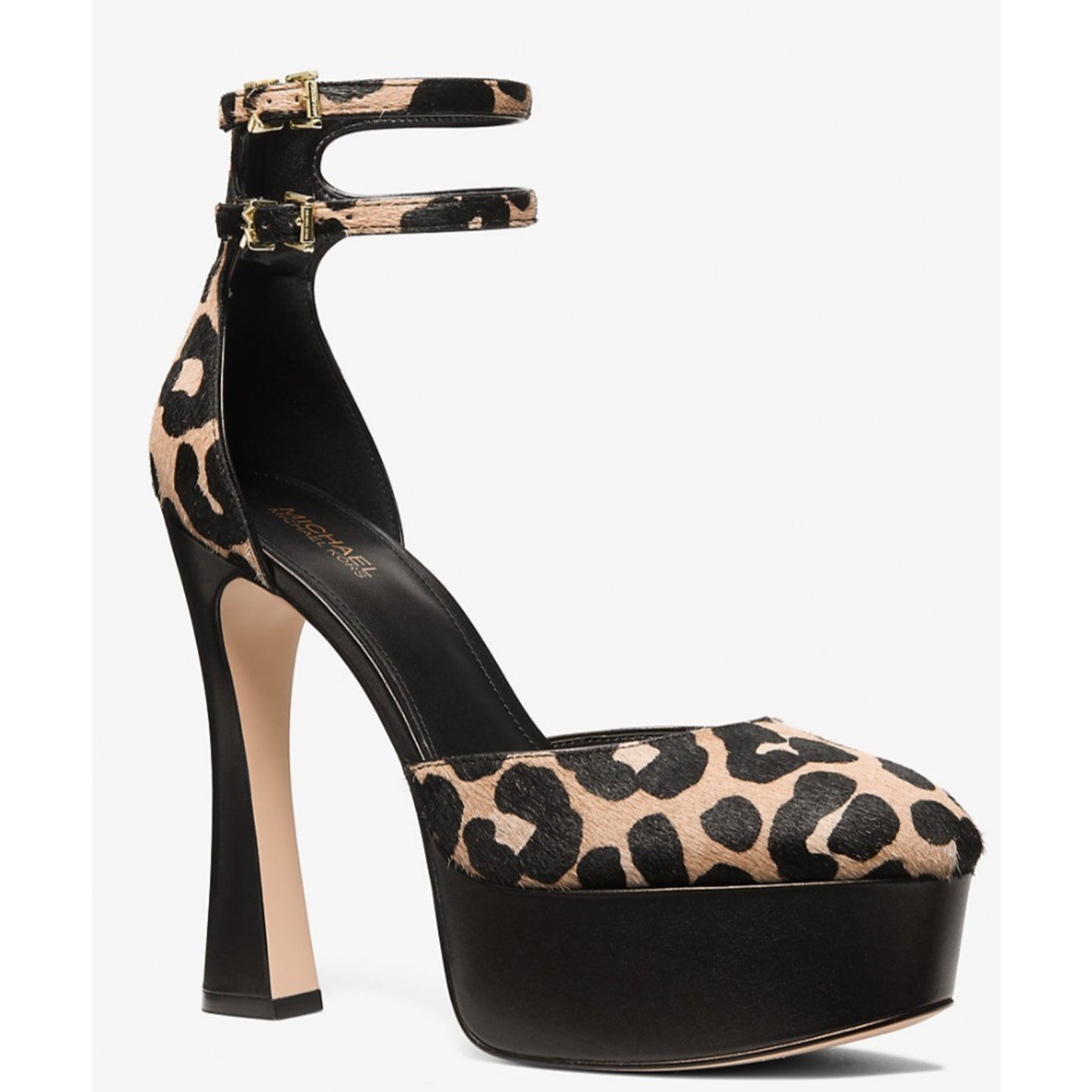 MICHAEL Michael Kors Martina Leopard Print Calf Hair Womens Platform Pump 10 M