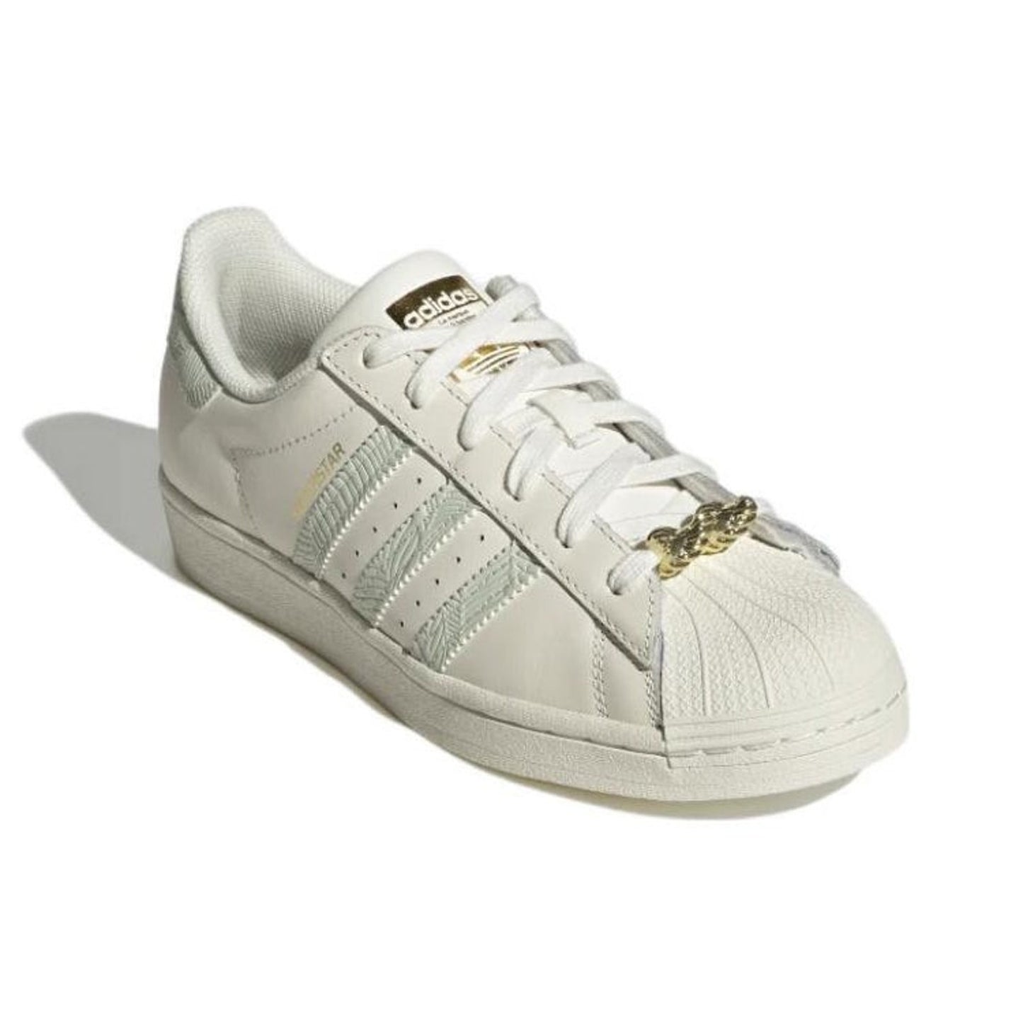 Adidas Women's Superstar W Sneakers Off White/Linen Green HQ6963 Size 8