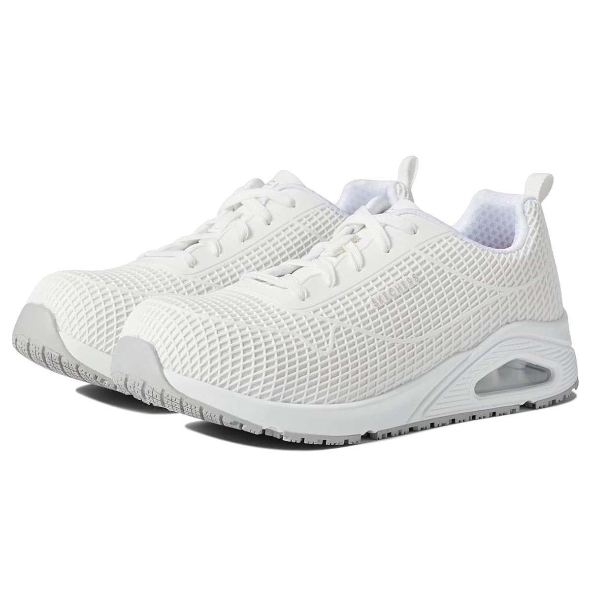 Skechers Womans Uno SR Composite Toe Safety Work Shoes White Size 8 M UK 5