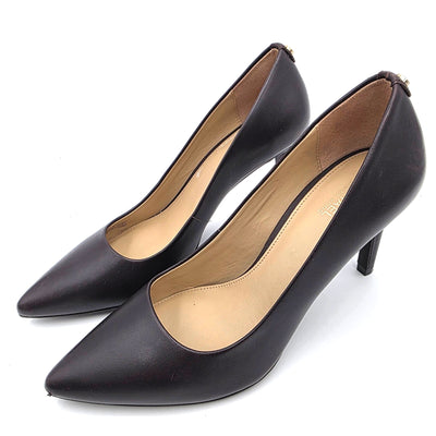Michael Kors Womens Dorothy Leather Pointed Toe Classic PUMPS Brown Size 7.5 M