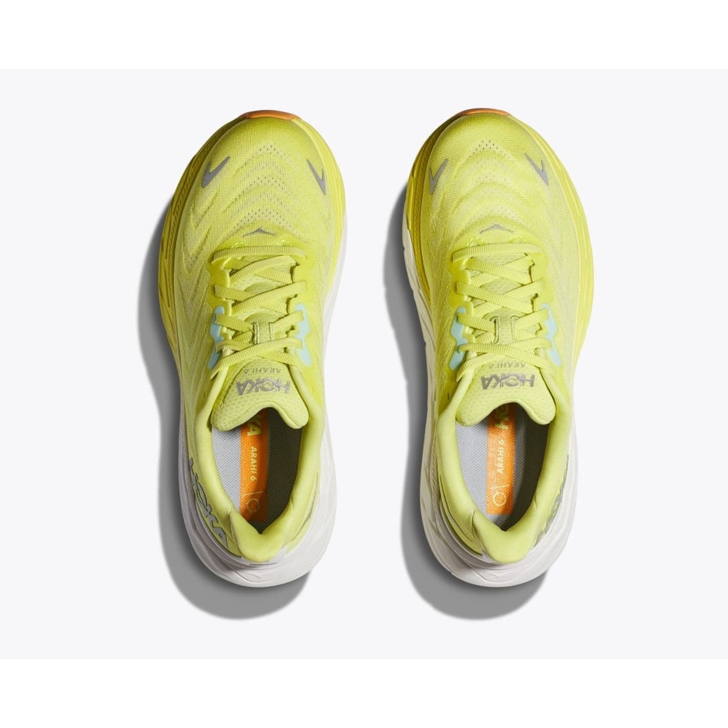 Hoka One Women's Arahi 6 Running Shoes Citrus Glow White Size US 7.5 B
