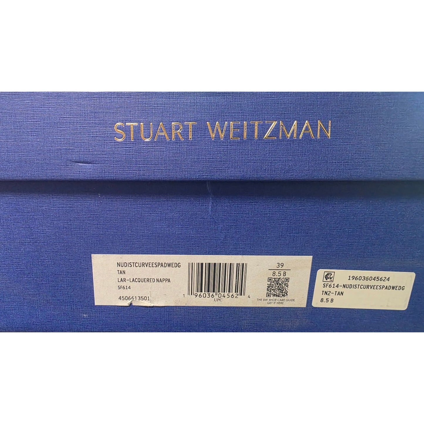 Stuart Weitzman Espadrilles Nudistcurve Wedge Sandals Beige Leather Shoes 8.5 B