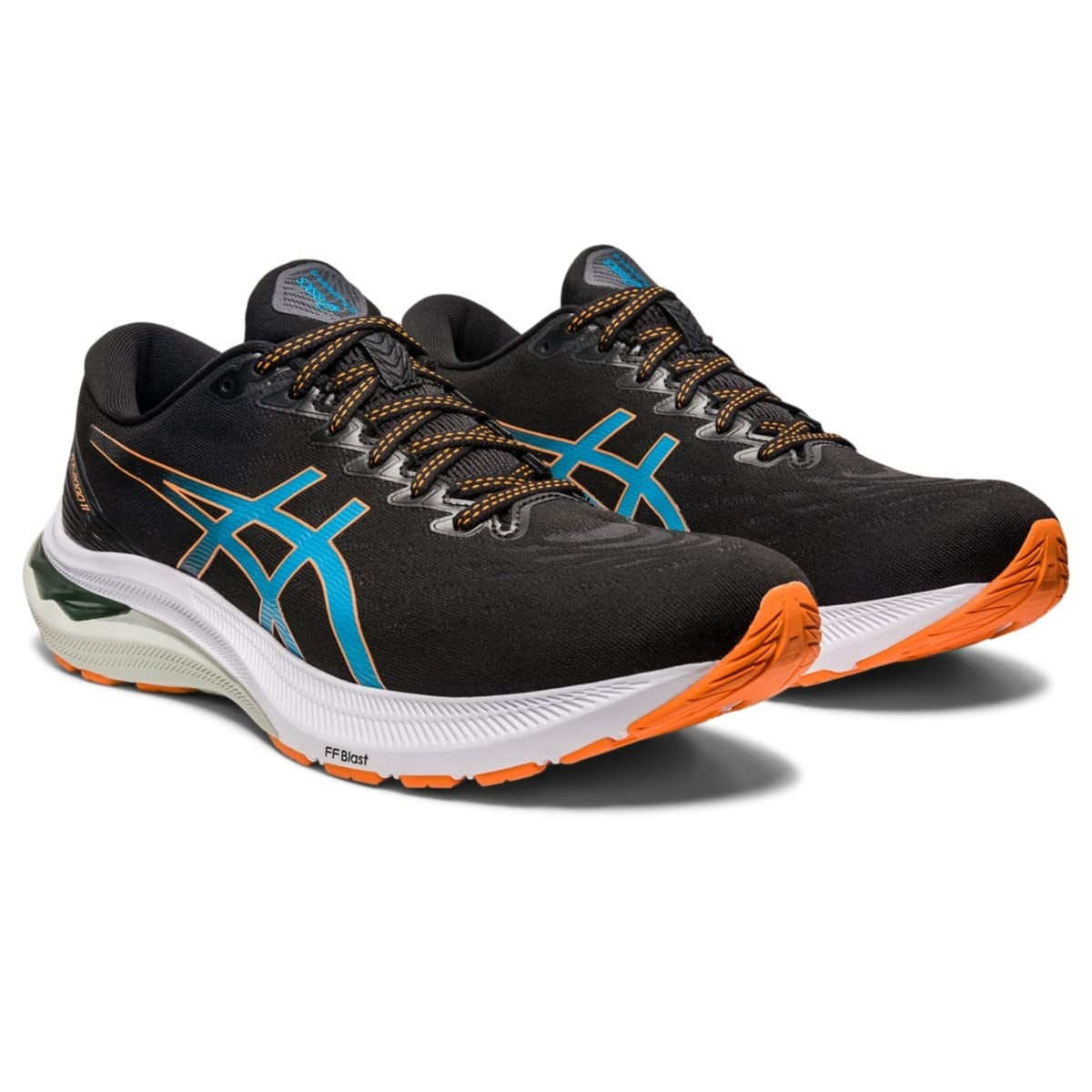 ASICS GT-2000 11 Men's Running Shoes - Sun Peach Black Mesh Size 9