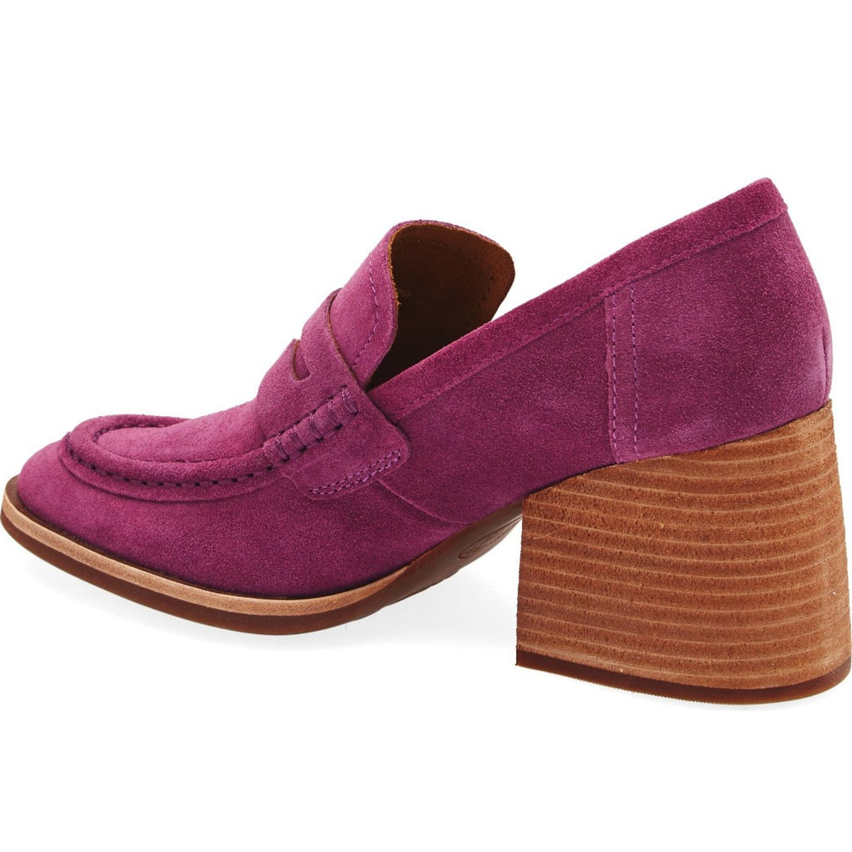 Kork-Ease Women's Modeste Suede Leather Heeled Penny Loafer Purple 9.5M US