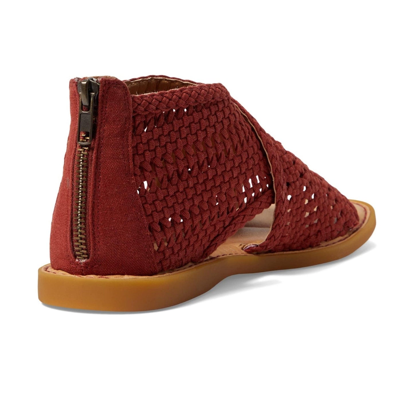 Born Womens Iwa Mac Cross-Front Sandals US 8 M EU 38.5 Rust Fabric