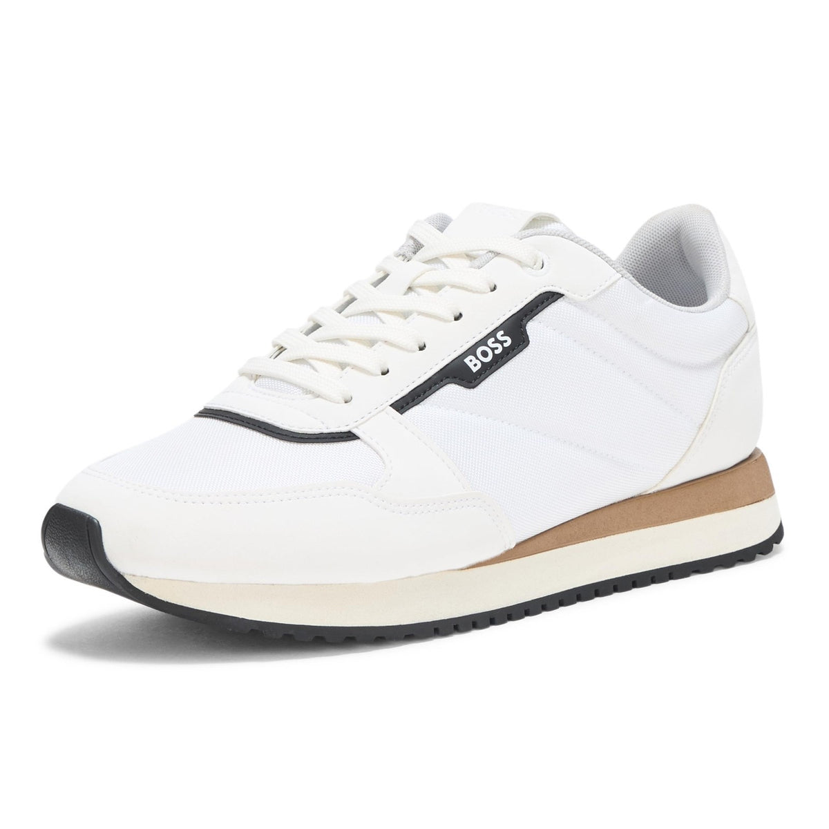 BOSS Kai Retro Low Profile Men's Sneakers Casual Shoes White Mixed Material 8