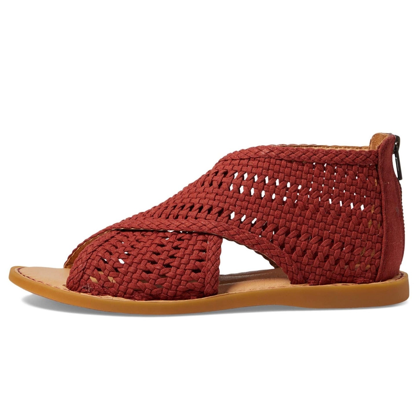 Born Womens Iwa Mac Cross-Front Sandals US 8 M EU 38.5 Rust Fabric