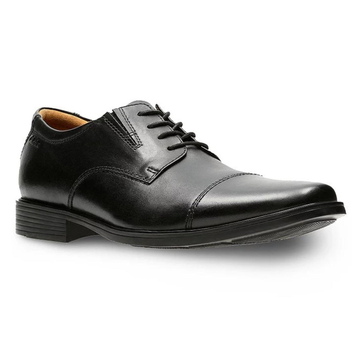 Clarks Men's Shoes Tilden Cap Oxford Black Leather Size 9 M