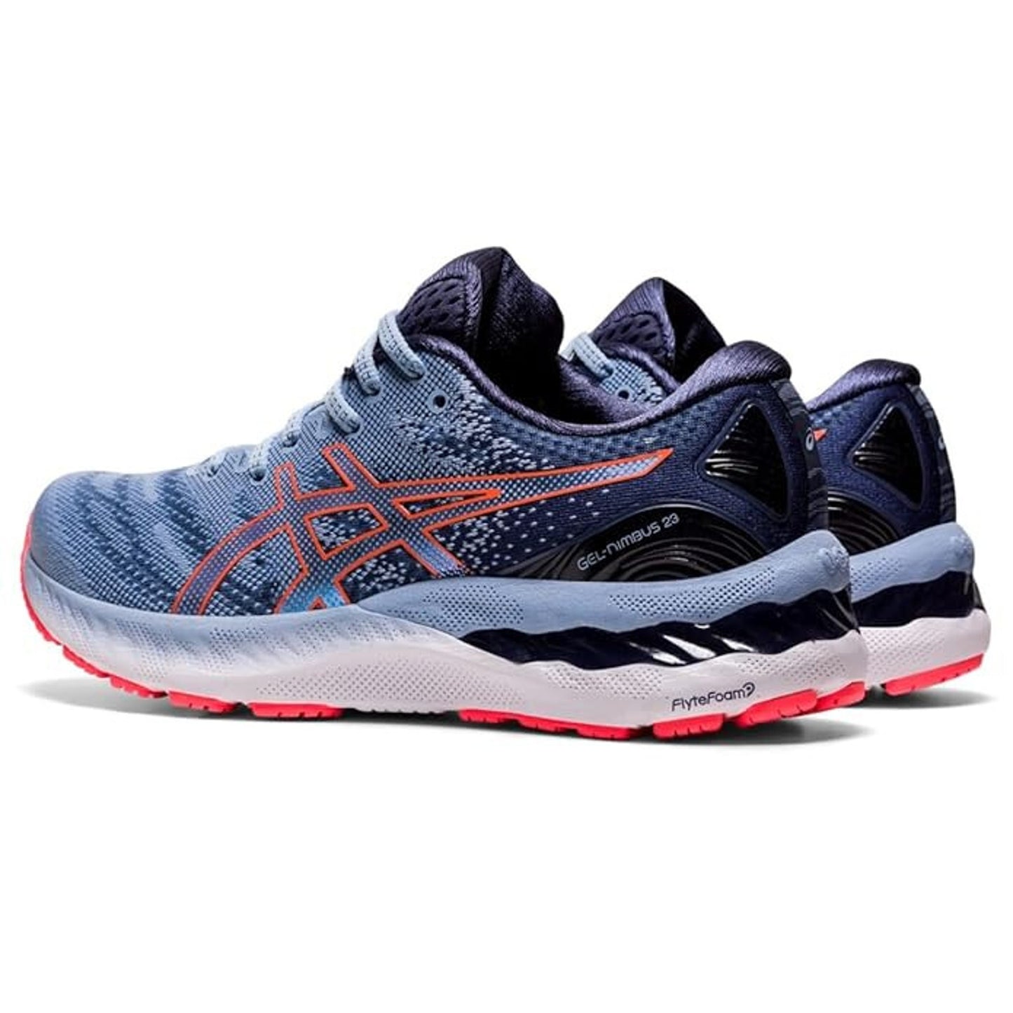 ASICS Women's Gel-Nimbus 23 Running Shoes Mist/Blazing Coral, Size 12.5 M