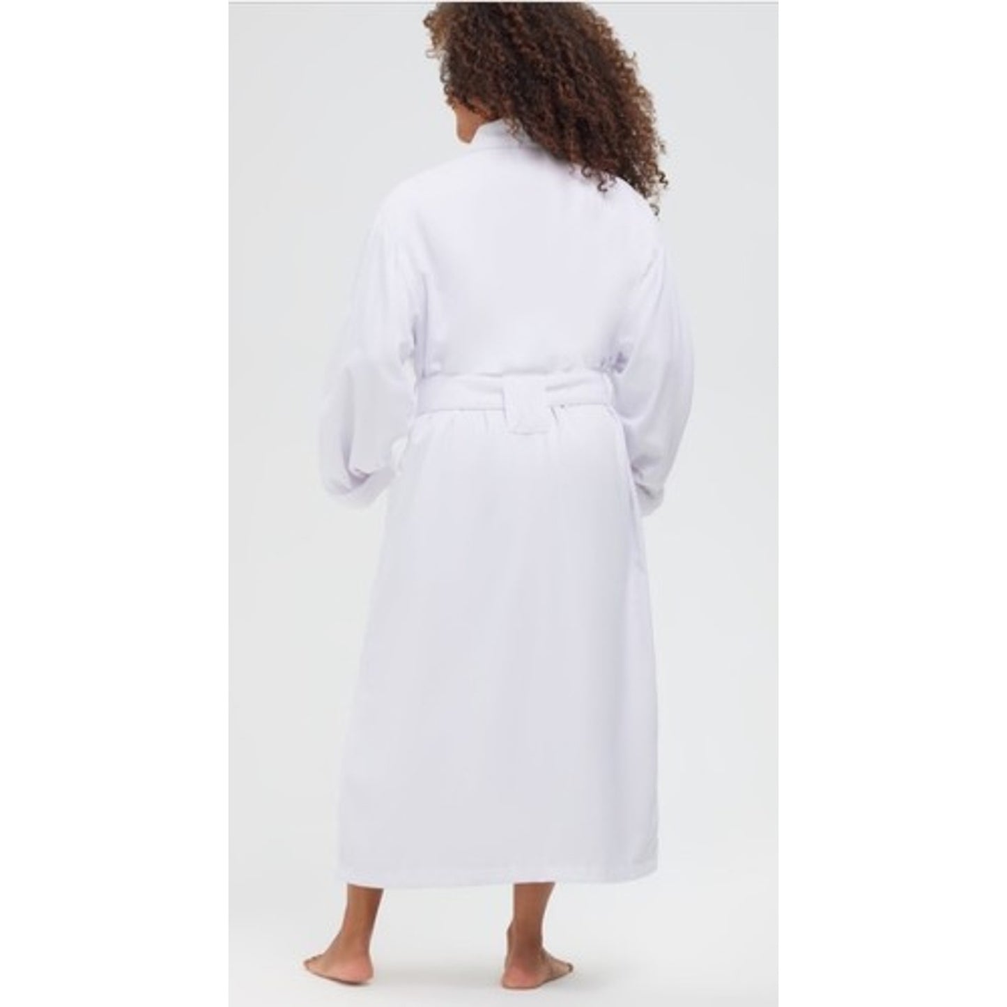 Monarch Cypress Microfiber Shawl Robe Lined In Terry Size Medium in White