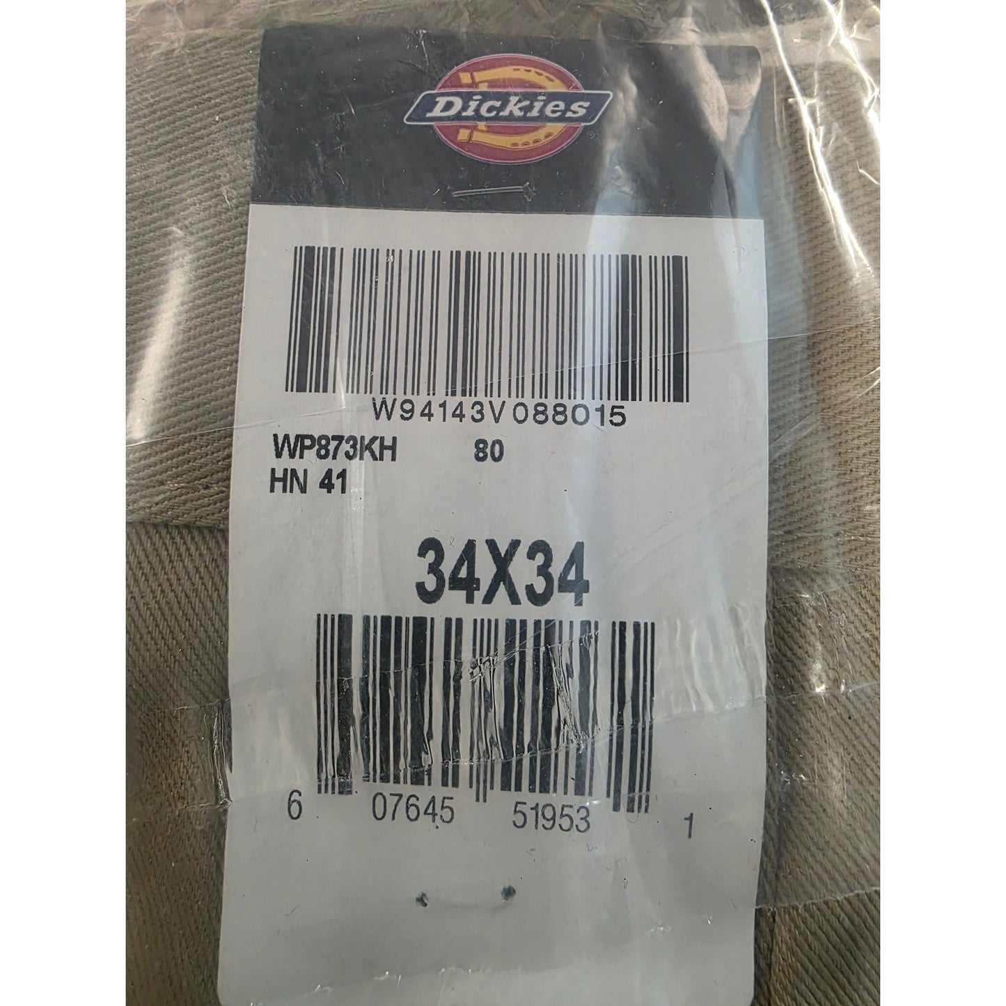 Dickies Slim Fit Straight Leg Work Pant 34W x 34L Khaki Slim Fit
