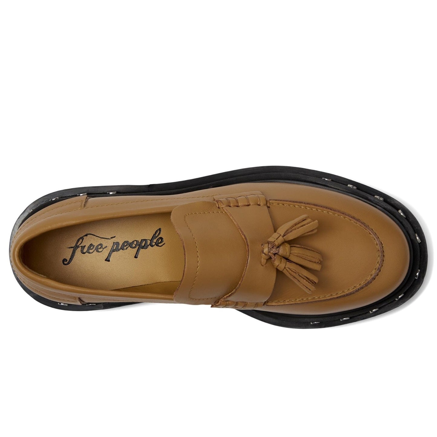 Free People Teagan Tassel Loafers for Women , Caramel Cafe, US 9.5 M