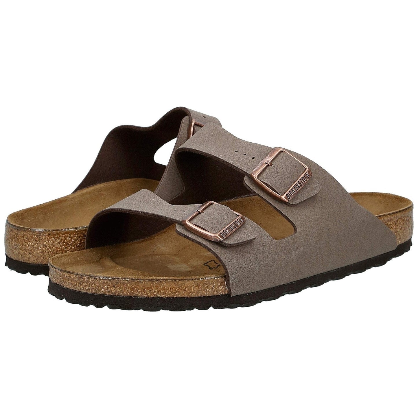 Birkenstock Arizona Birkibuc Leather Suede Footbed Sandals Mocha Men 8 Women 11