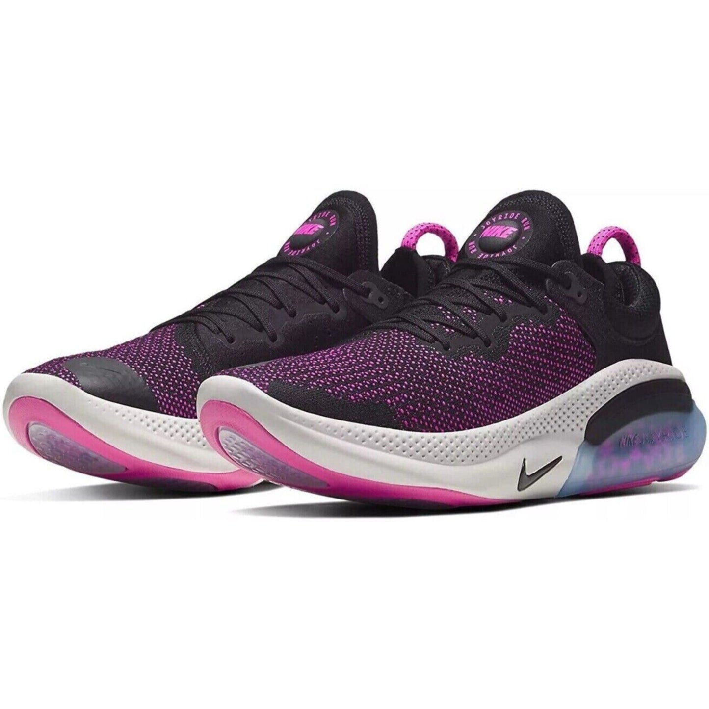 Nike Joyride Run Flyknit Mens Running Shoes Black/Pink Blast Size 7.5 US