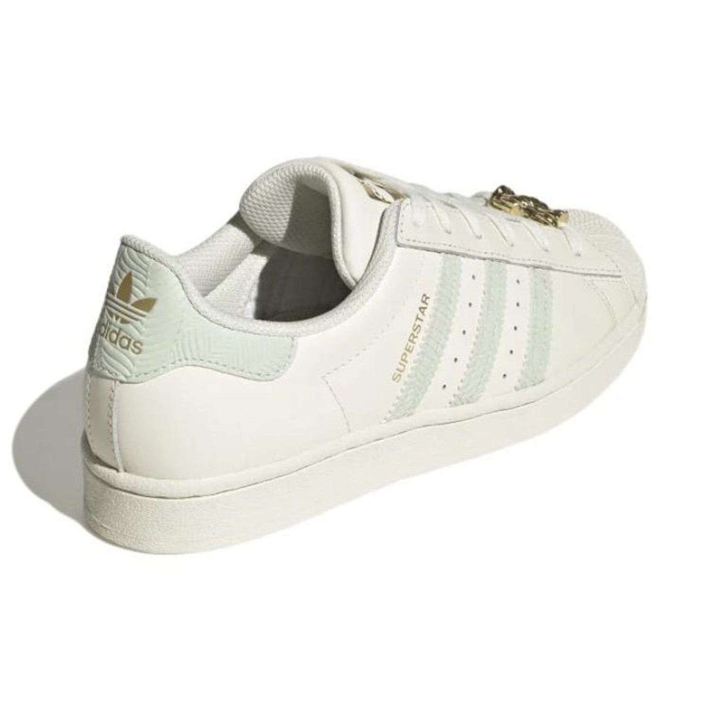 Adidas Women's Superstar W Sneakers Off White/Linen Green HQ6963 Size 8