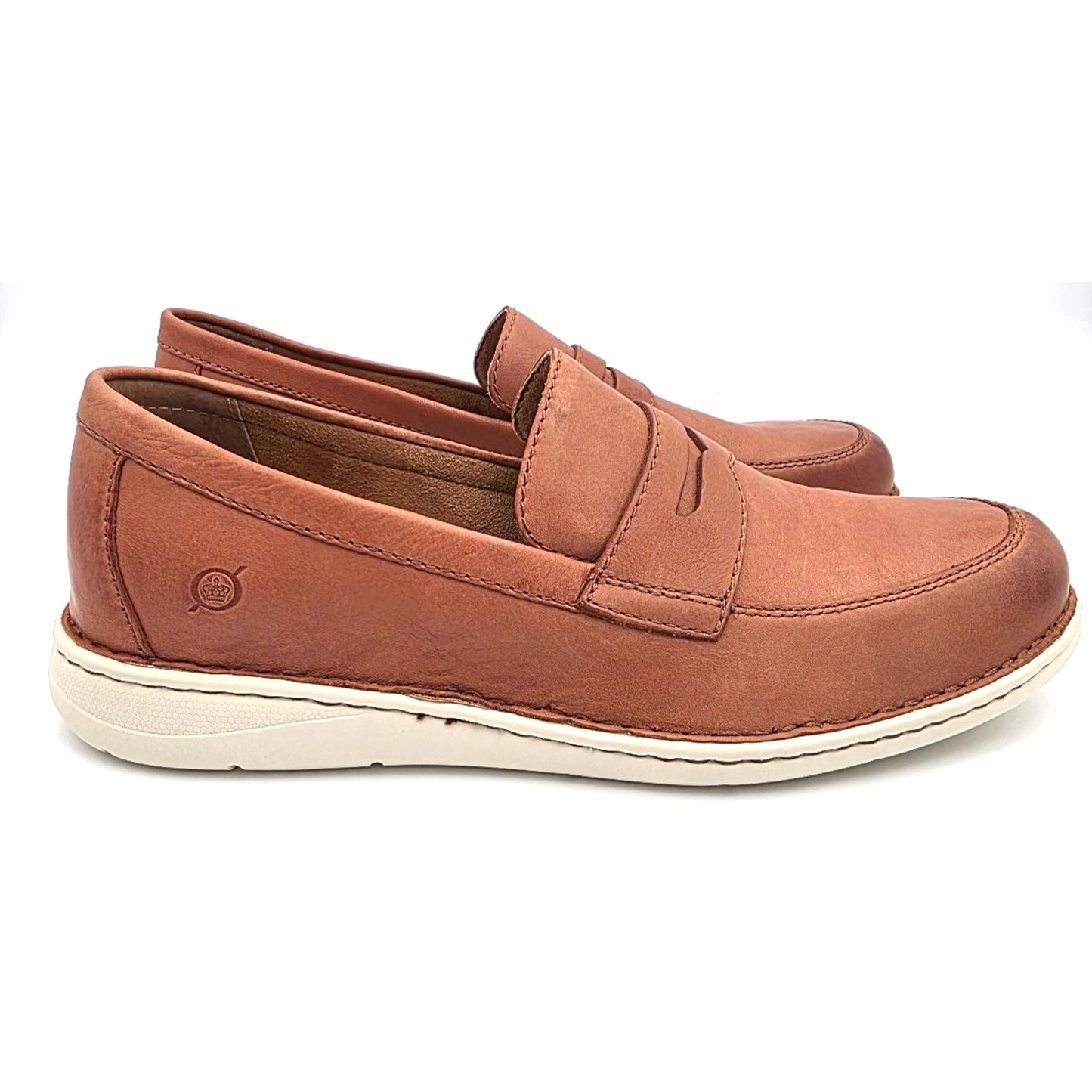 Born Taylor Men's Shoes Size 11.5 M Full Grain Leather Brown Cognac