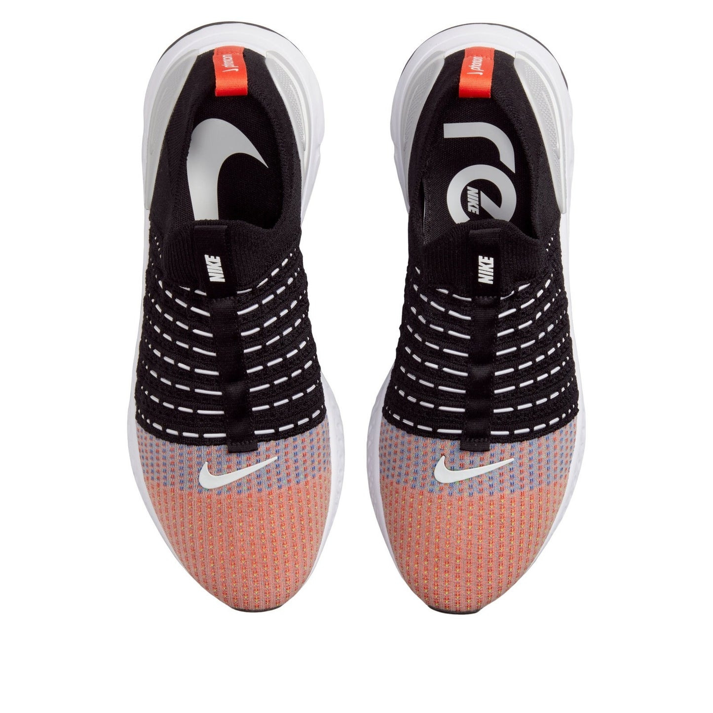 Nike React Phantom Run Flyknit 2 Men's Running Shoes Black Team Orange 12 M