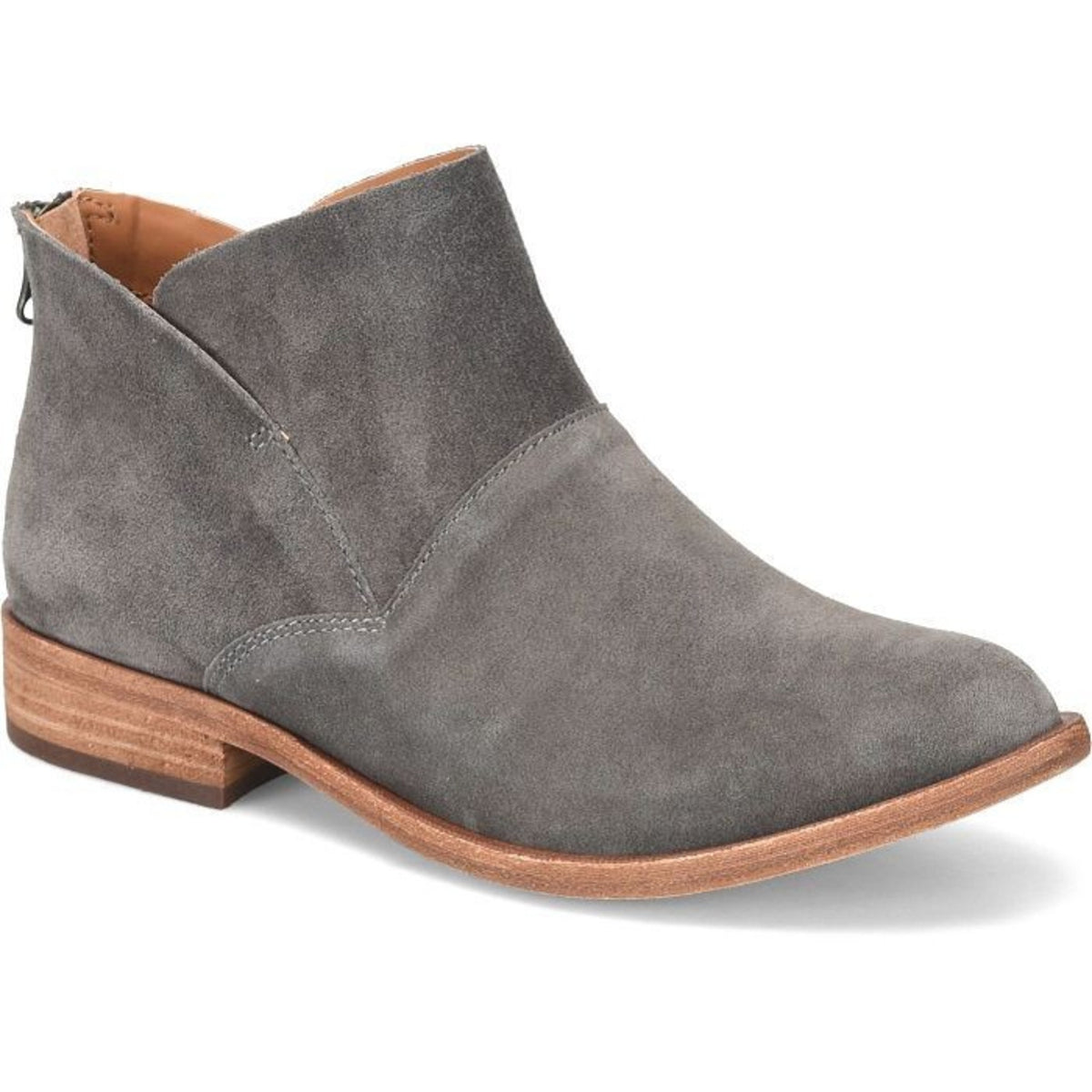 KORK-EASE Women's Ryder Ankle Boot Grey Suede, 7.5 M US