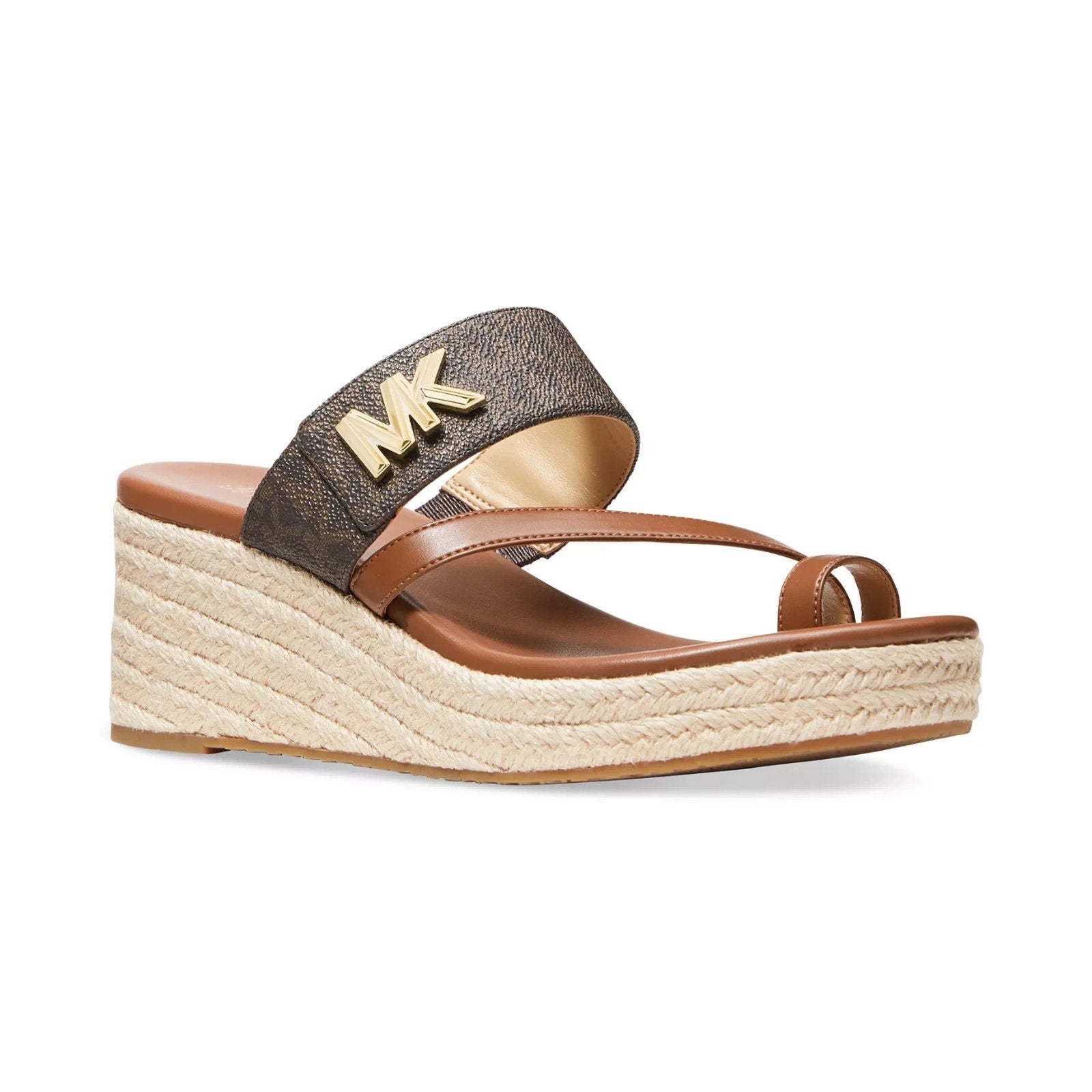 Michael Kors Women's Jilly Espadrille Platform Wedge Sandals NWB Size 9.5 Brown Michael Kors