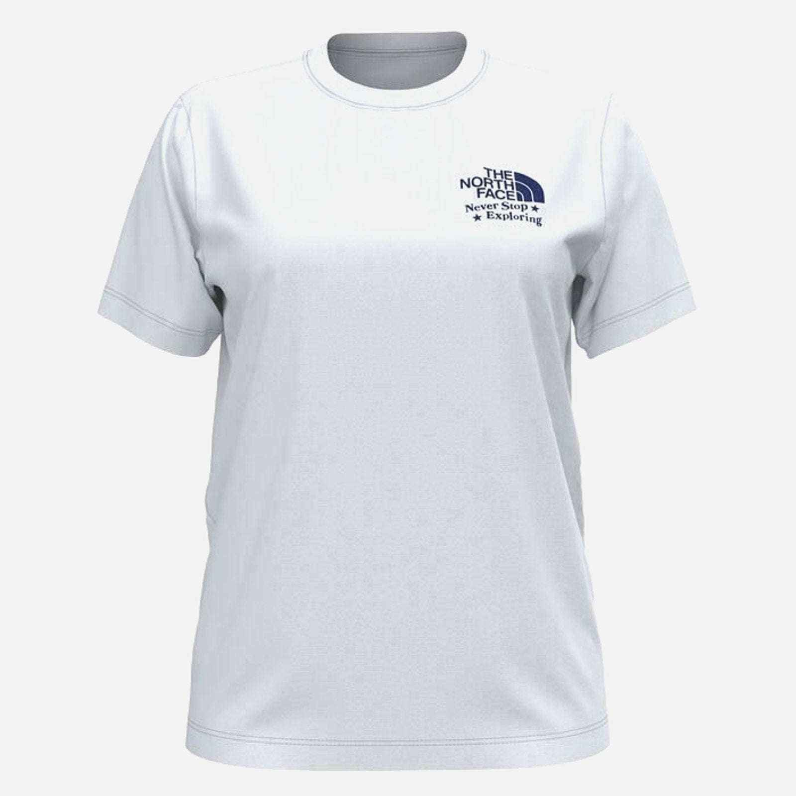 The North Face Crew Neck White USA T-Shirt Never Stop Exploring Womens Large The North Face