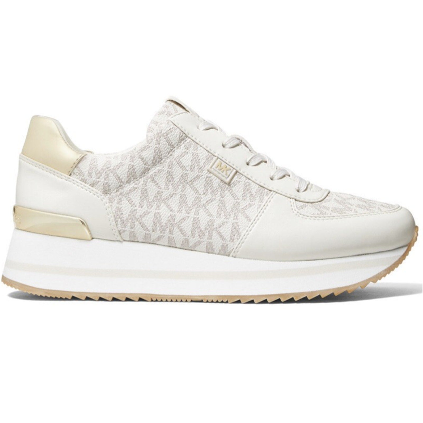 Michael Kors Women's Monique Knit Running Trainer Sneakers Cream Size 9 M Michael Kors
