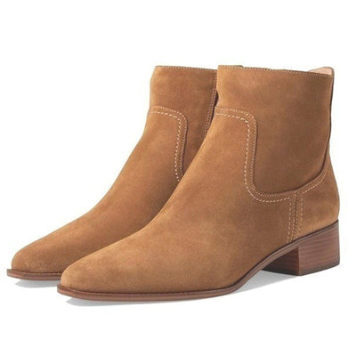 Cole Haan Womens Naia Suede Ankle Boot Snip Toe Zip Western Golden Toffee 11 B Cole Haan