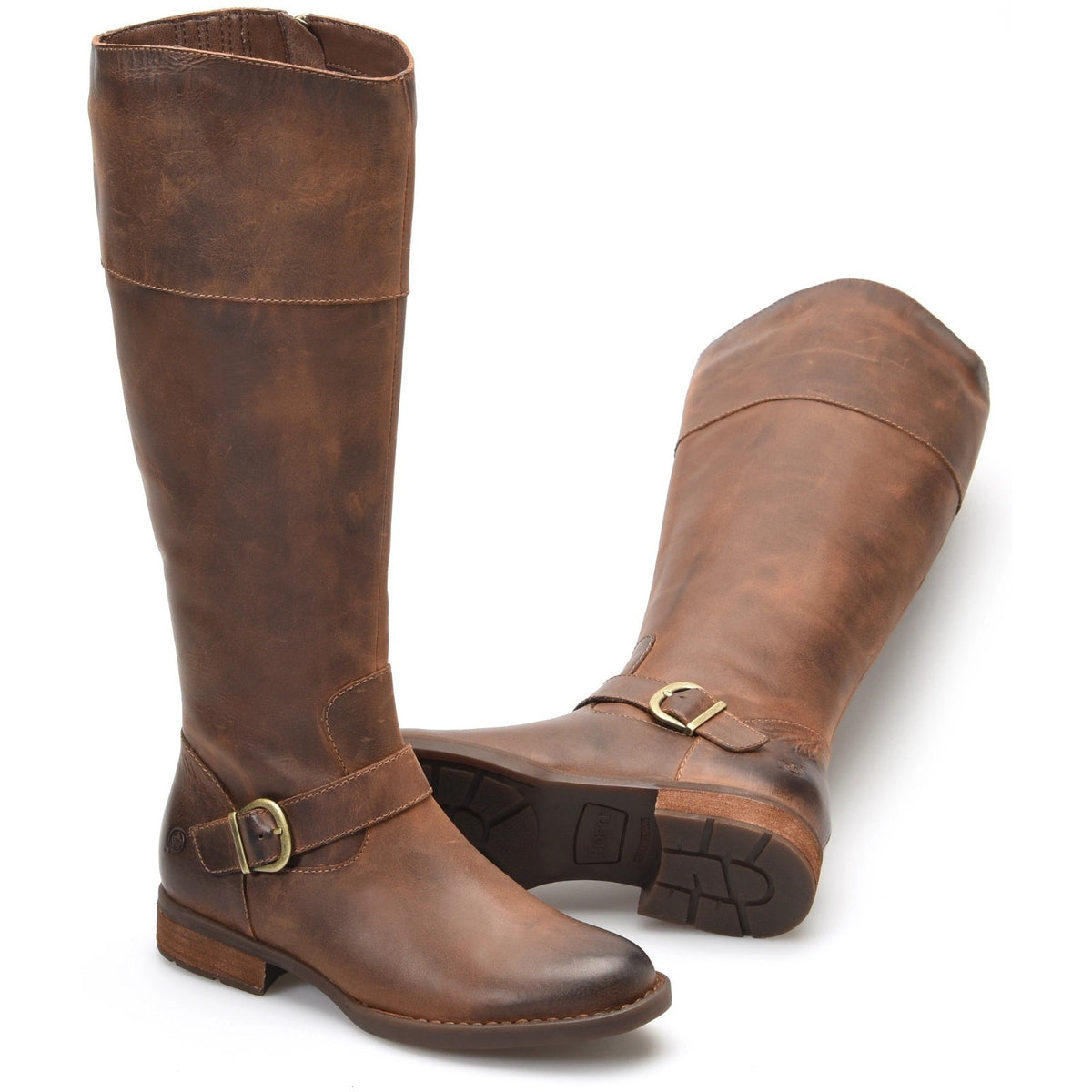 Born Braydon BR0012406 Womens Brown Leather Zipper Knee High Boots 6