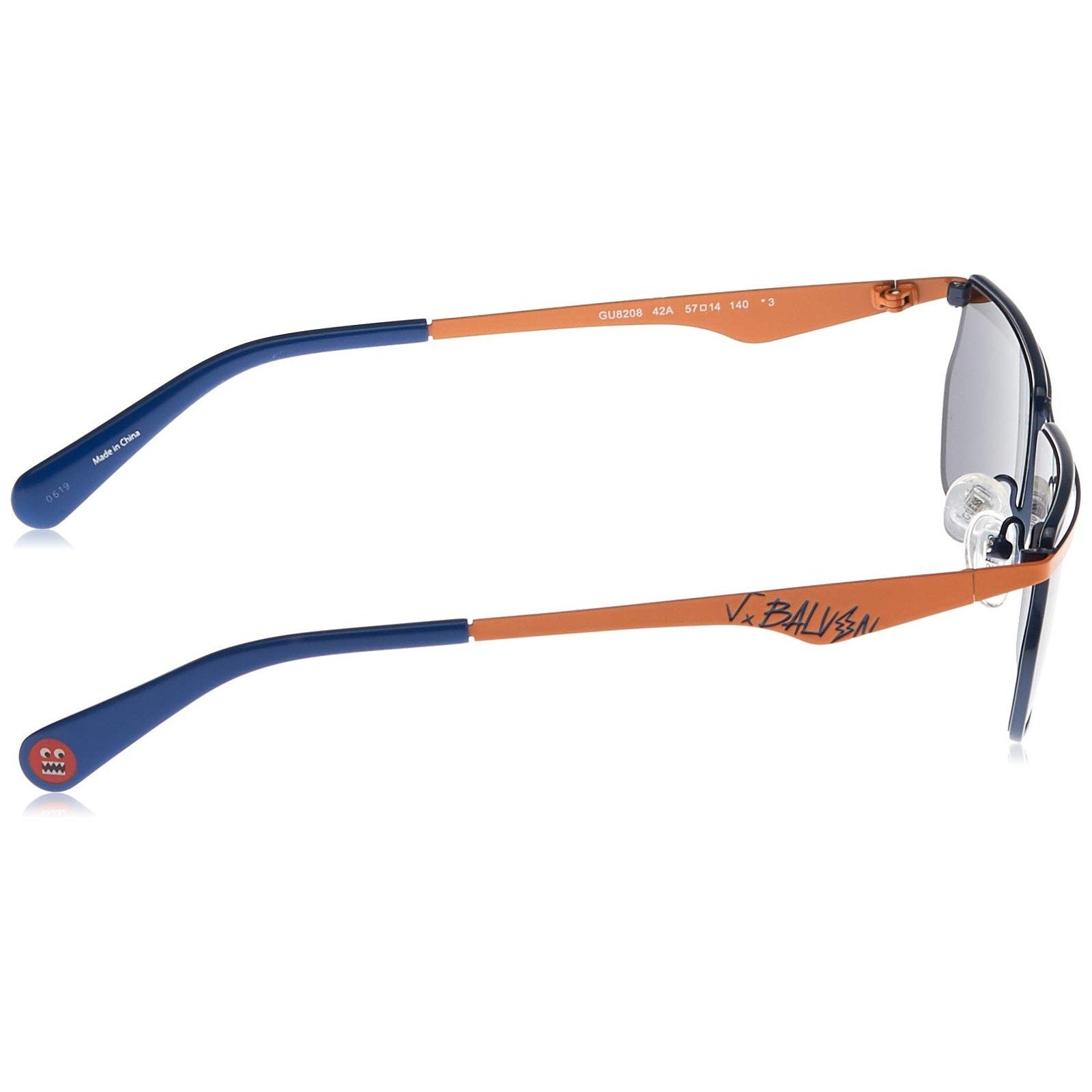 Guess GU8208 42A Blue Orange Metal Sunglasses Frame 57-14-140 Guess X JBalvin GUESS