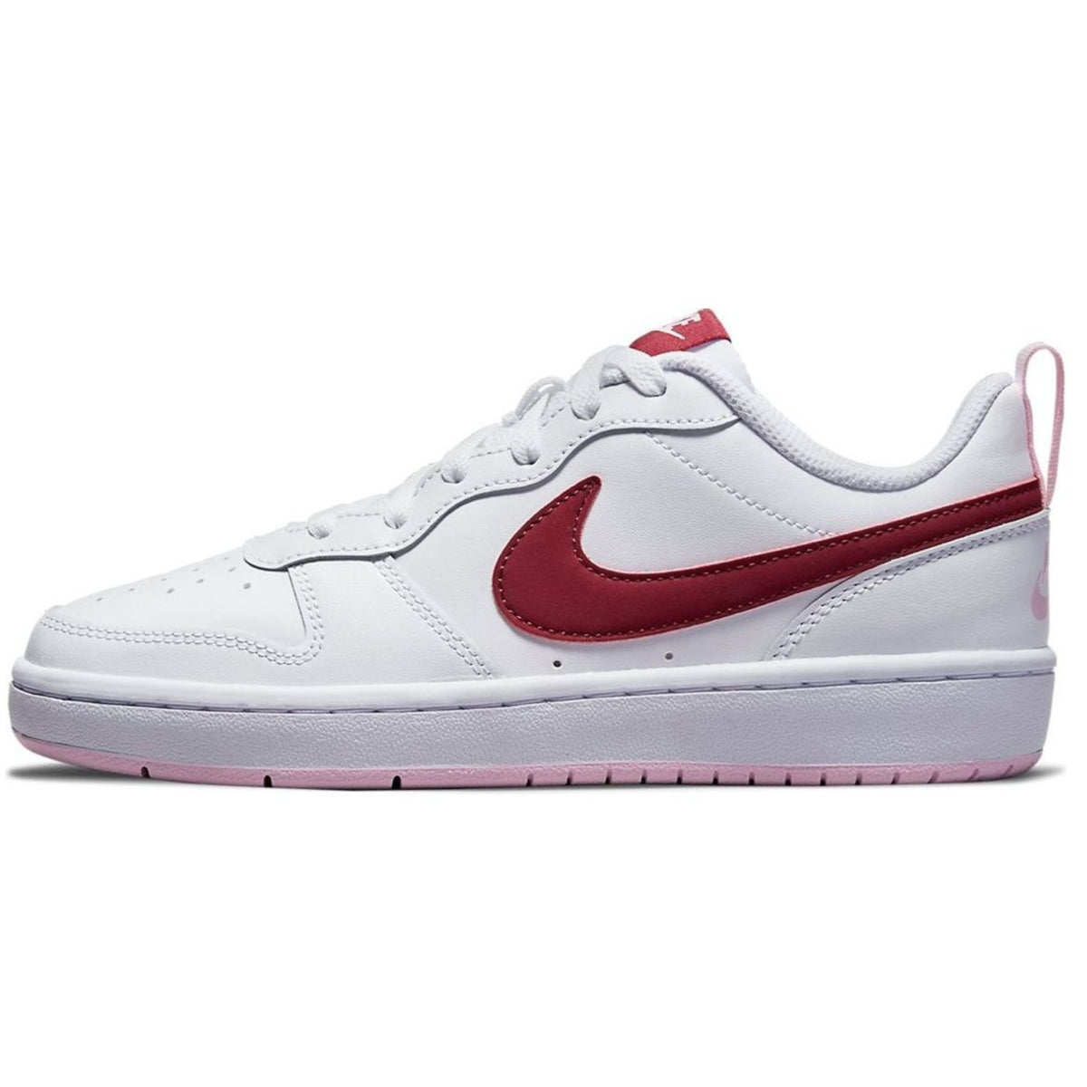 Nike Court Borough Low 2 Youth 6Y GS Women's 7.5 White Dark Beetroot Shoes