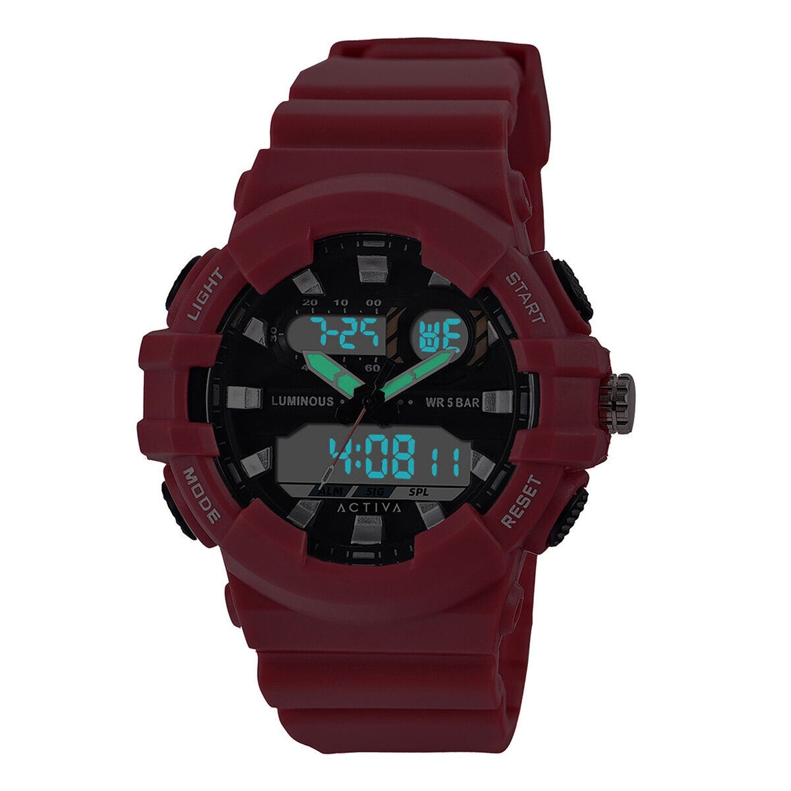 Activa Pixel X Invicta Digital Men's Watch Luminous ,Light analog - 50mm. RED Invicta