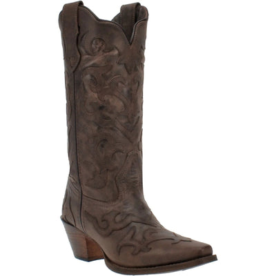 Laredo Colbie Chocolate Western Women's Boots Brown Leather Size 9.5