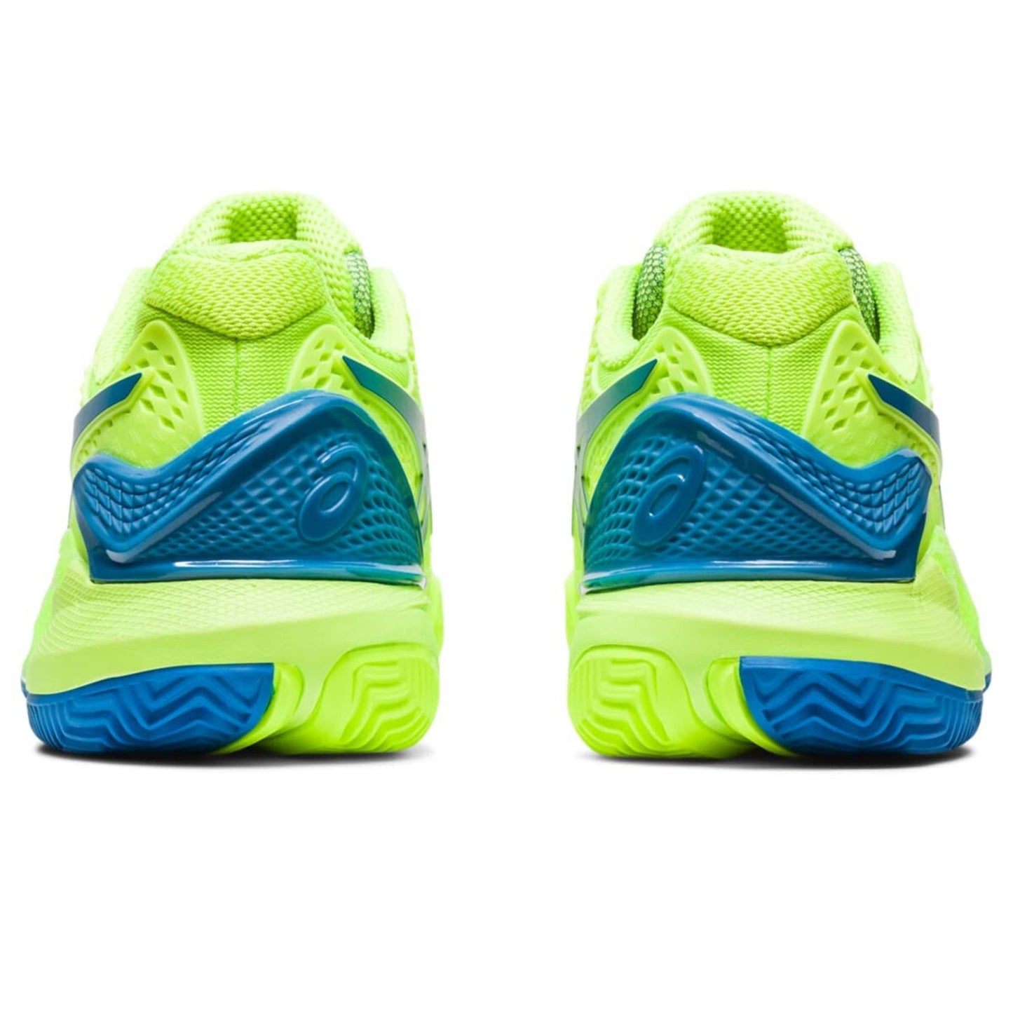 ASICS Women's Gel-Resolution 9 Clay Tennis Shoes Hazard Green/Reborn Blue 12 B