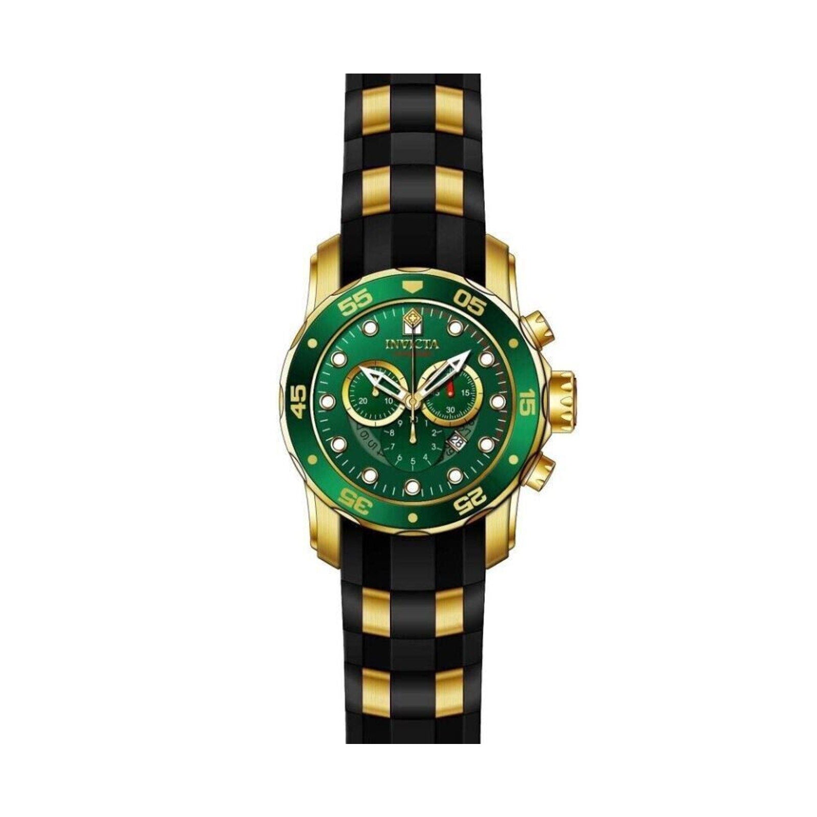 Invicta Pro Diver Quartz Chronograph Green Dial 48 mm Men's Watch Invicta