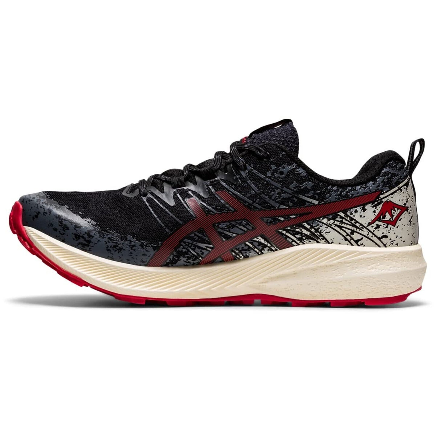 ASICS Fuji Lite 2 Men's Athletic Running Shoes, Black/Electric RED US 9